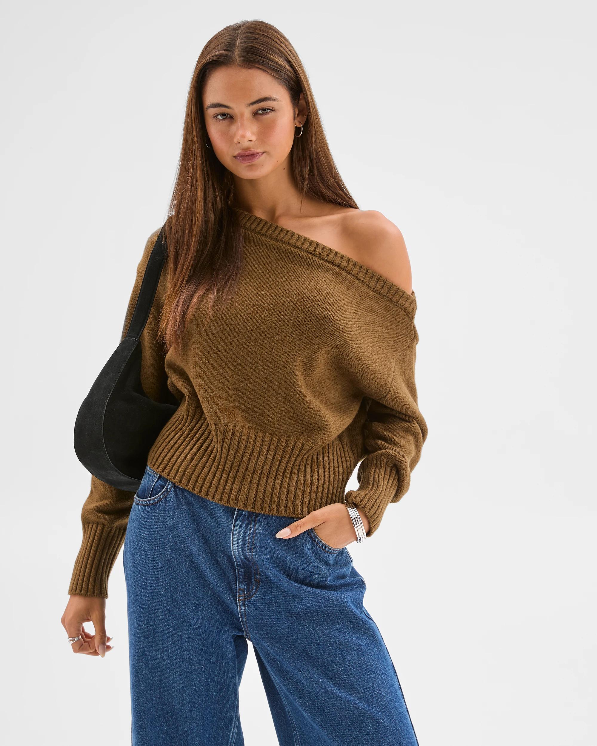 4 Lily Loves Off Shoulder Jumper DEEP MOSS, 4 of 7