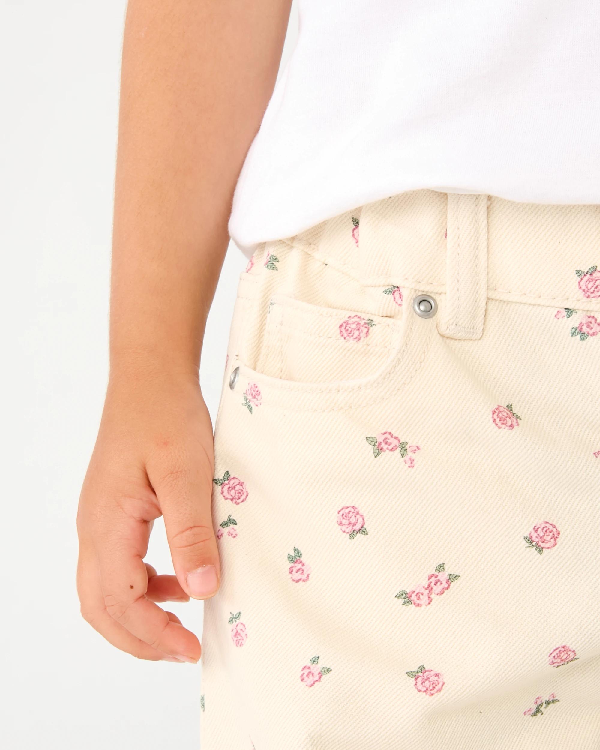 4 Printed Wide Leg Jeans Bge Roses, 4 of 7