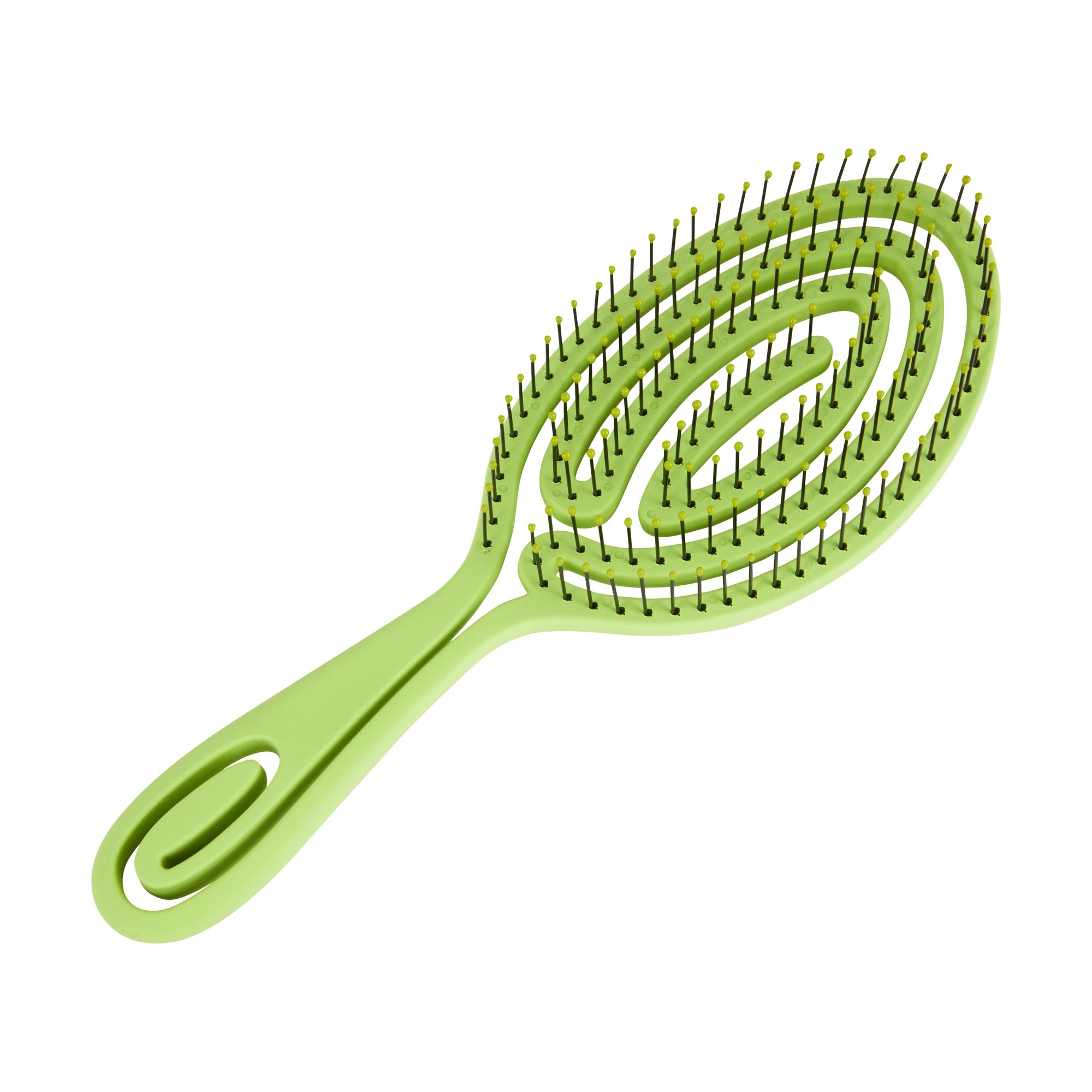 1 OXX Haircare Styling Flexible Paddle Brush - Lime, 1 of 4