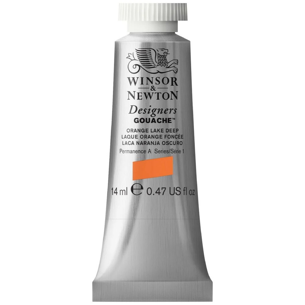 1 Winsor & Newton Designers Gouache 14mL Orange Lake Deep S1, 1 of 1