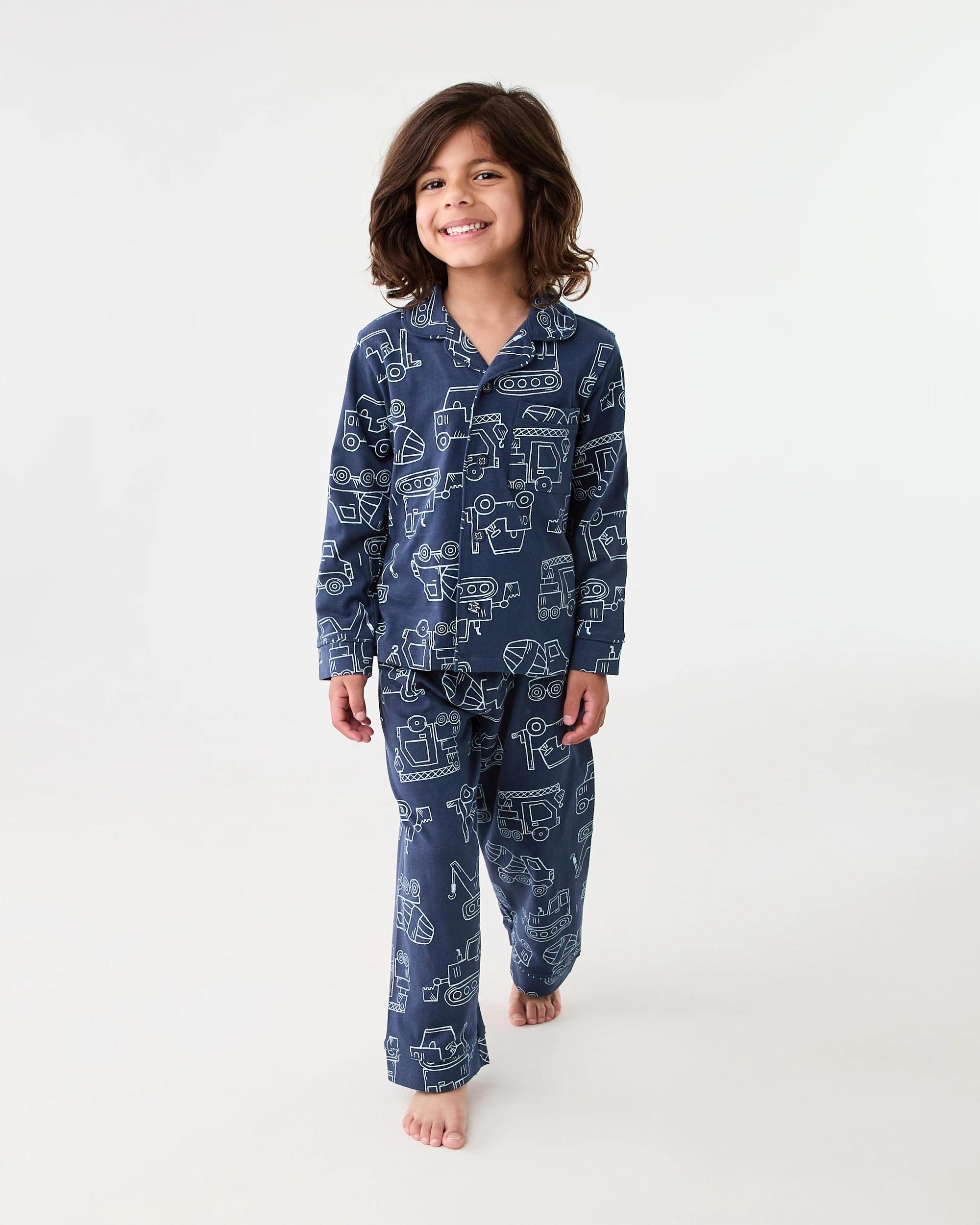 1 Button Through Pyjama Set Nvy Dig, 1 of 6