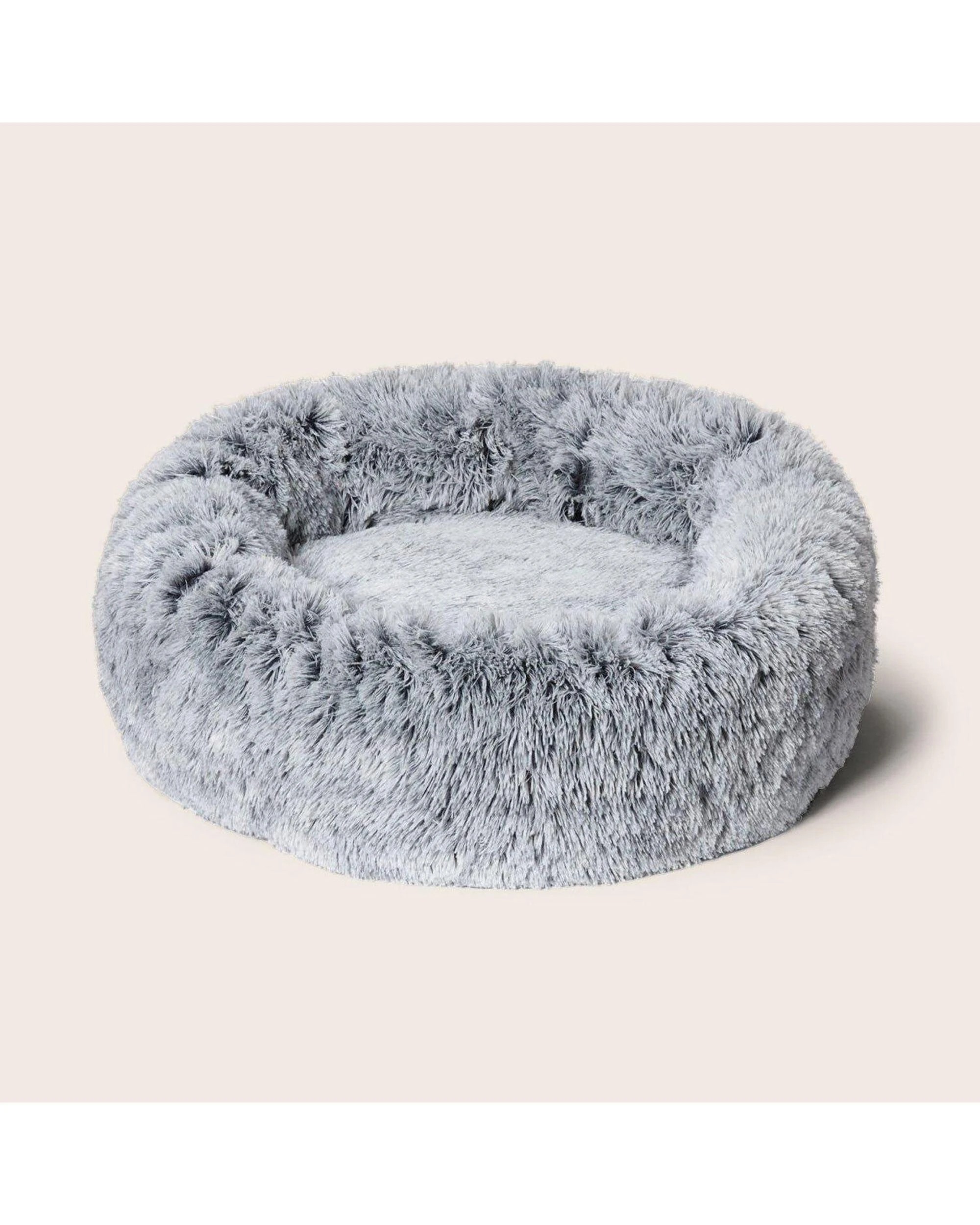 1 Snooza Calming Cuddler Soft Faux Fur Cosy Pet Cat Bed Silver Fox Small - Silver, 1 of 3