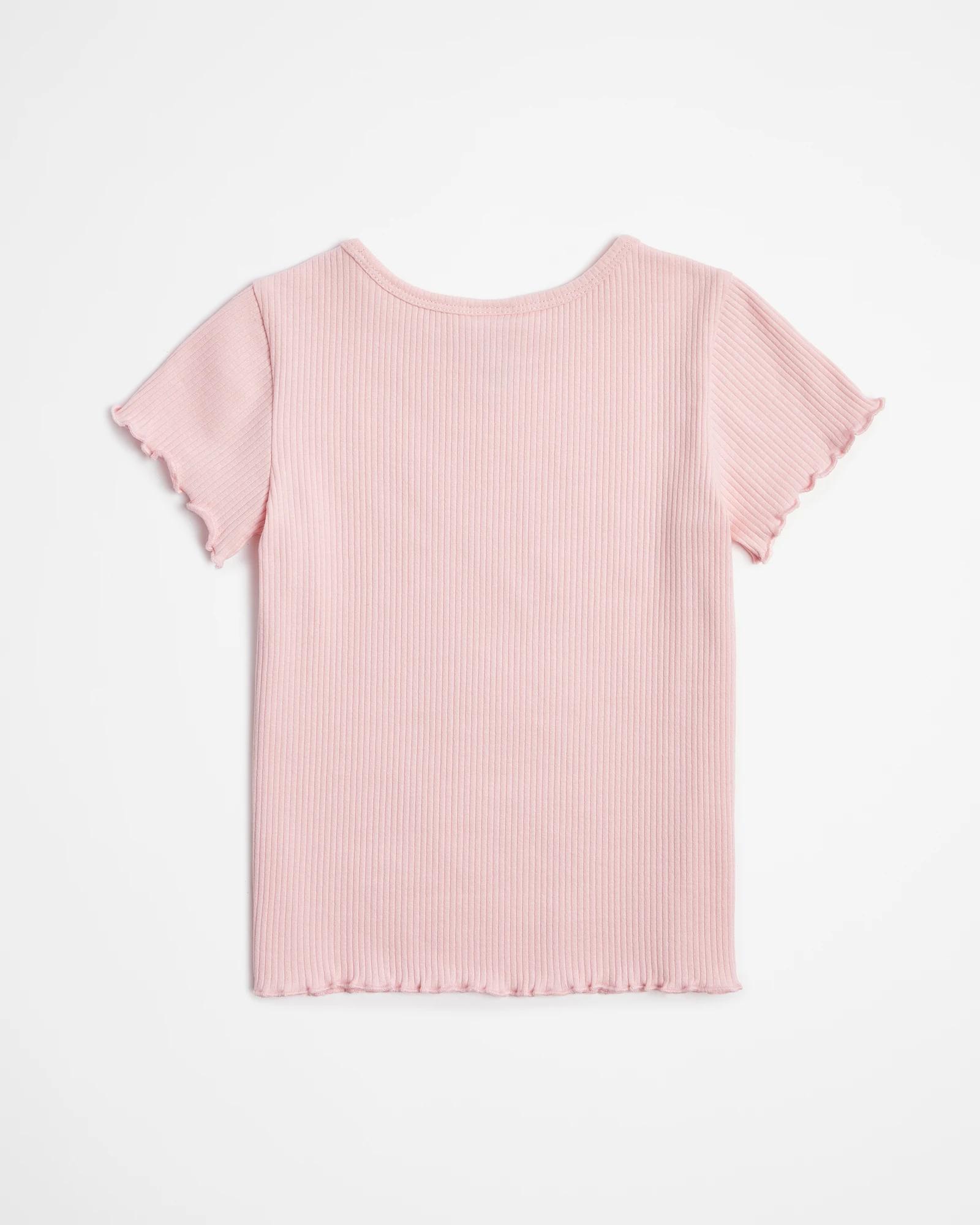 6 Target Australian Cotton Girls Rib T-shirt PINK, 6 of 6
