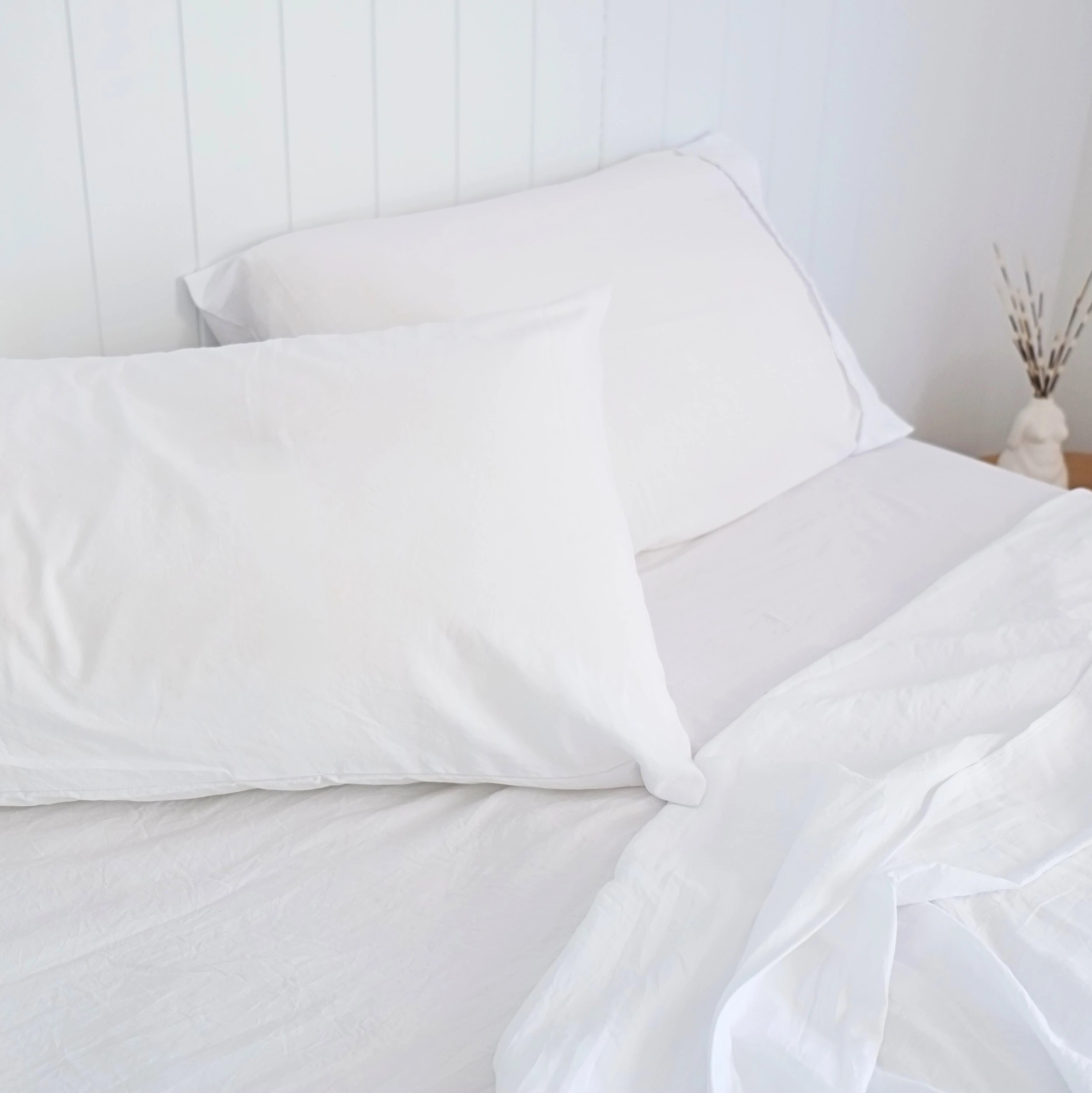 2 Royal Comfort Opulence Washed Microfibre Sheet Set Single - Single Bed - White, 2 of 5