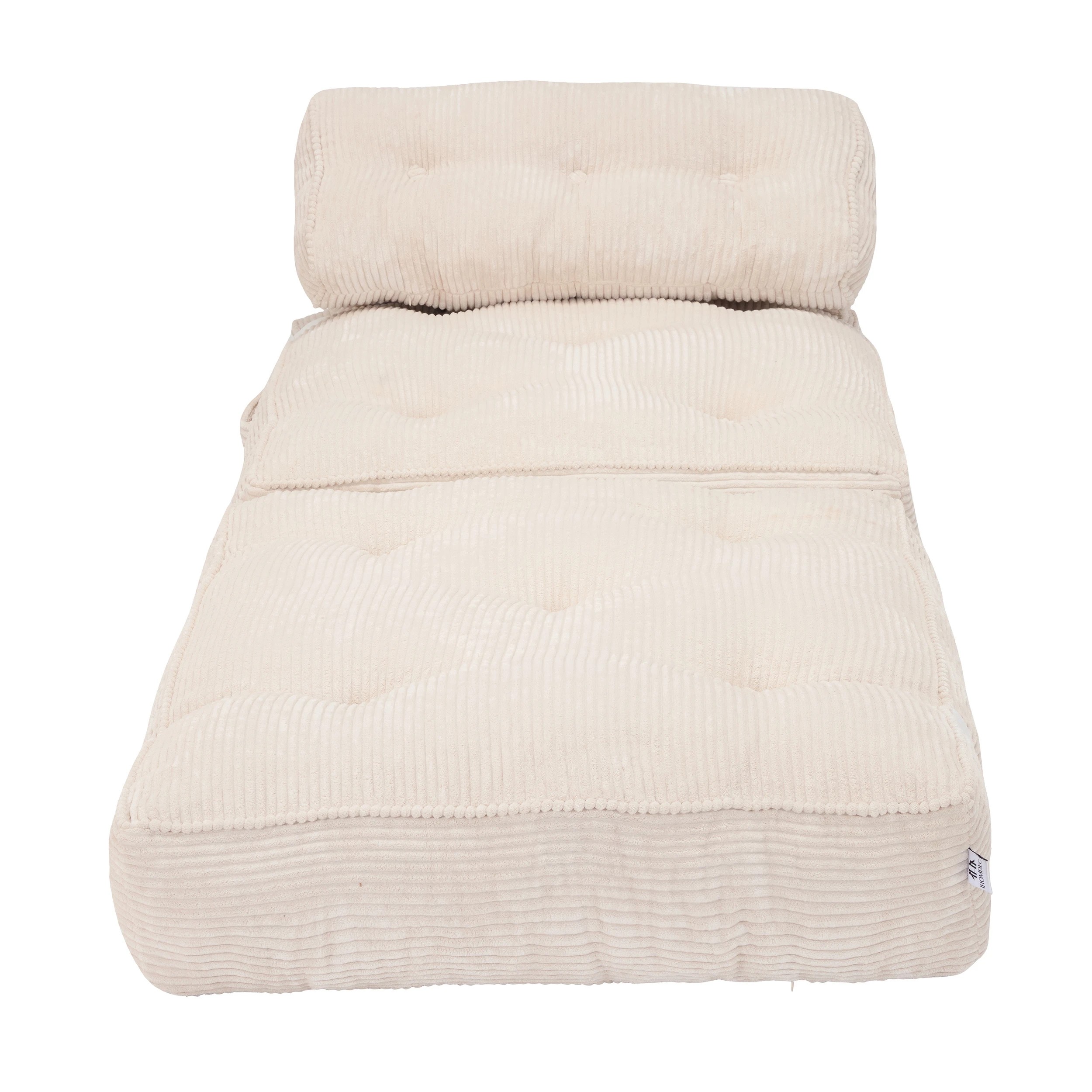 8 IHOMDEC Fordable Corduroy Compression Lazy Sofa - Beige, 8 of 10