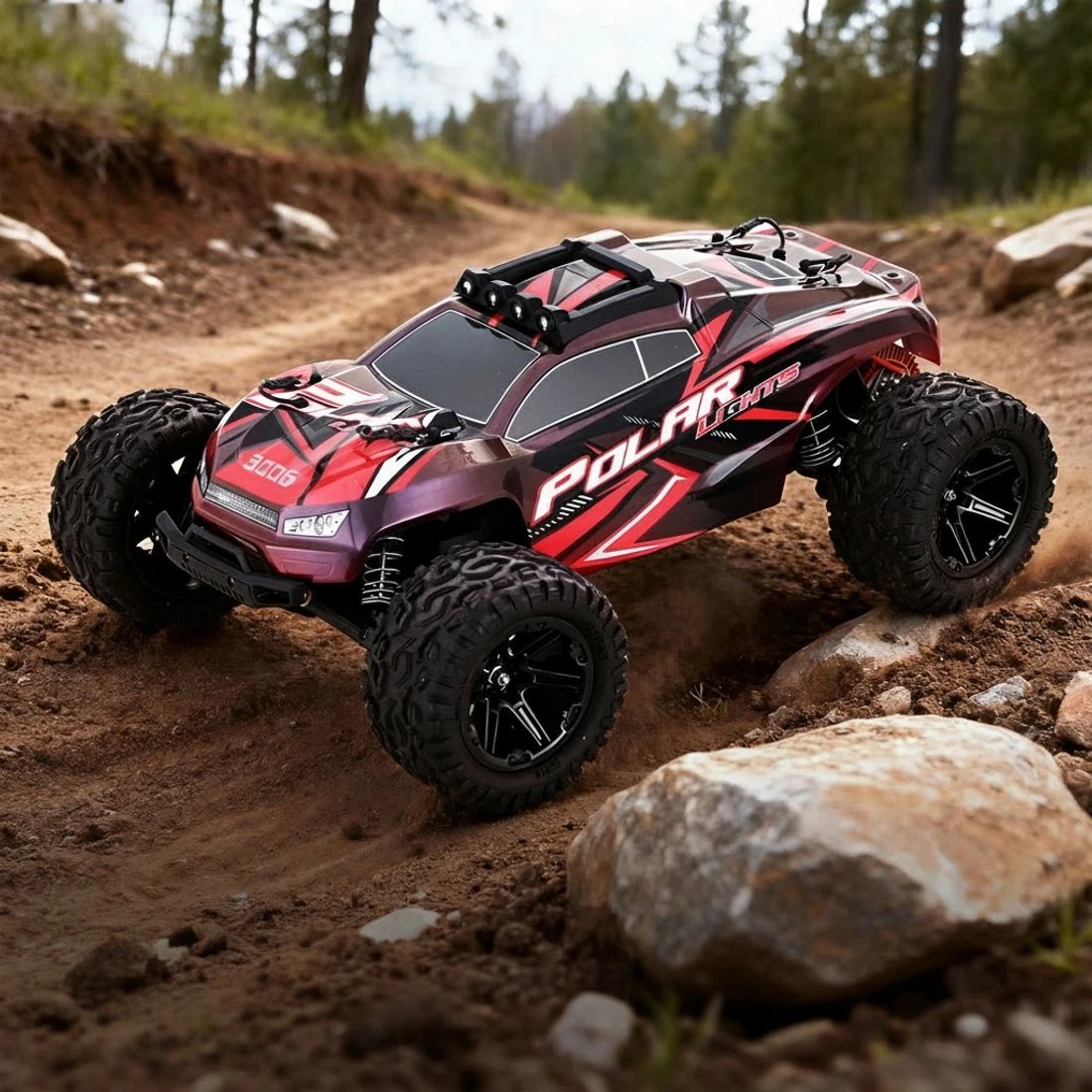 6 Keezi Kids Remote Control Car Off Road Truck with Lights Electric Vehicle Toys - Multi, 6 of 8