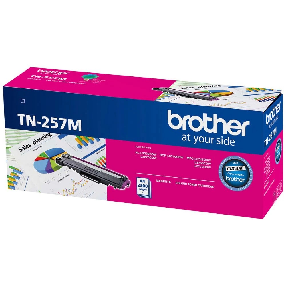 1 Brother TN 257 Toner Cartridge Magenta, 1 of 1