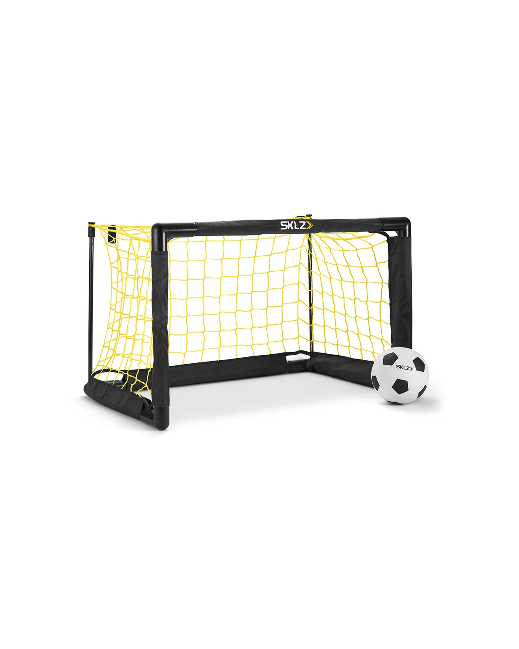 1 Sklz Pro Mini Soccer Net Ball Set with Soft Foam Ball for Indoor Play - Yellow, 1 of 4
