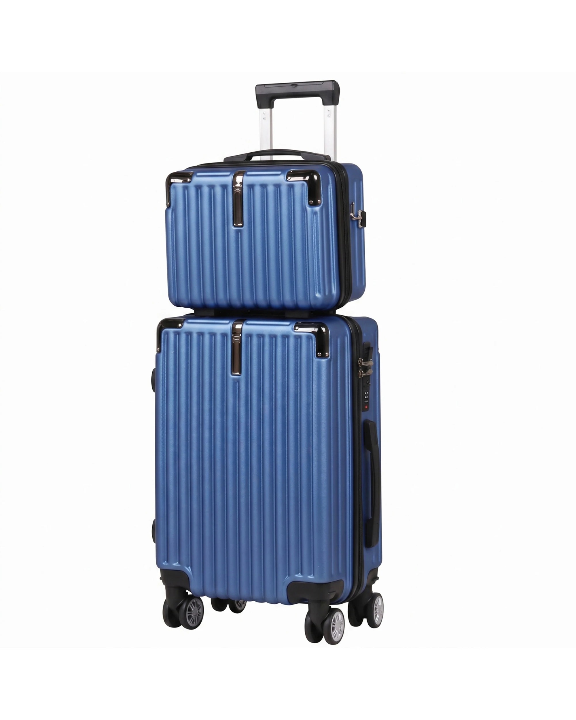 1 Advwin 2 Pcs Luggage Set 20inch 14Inch - Blue, 1 of 8