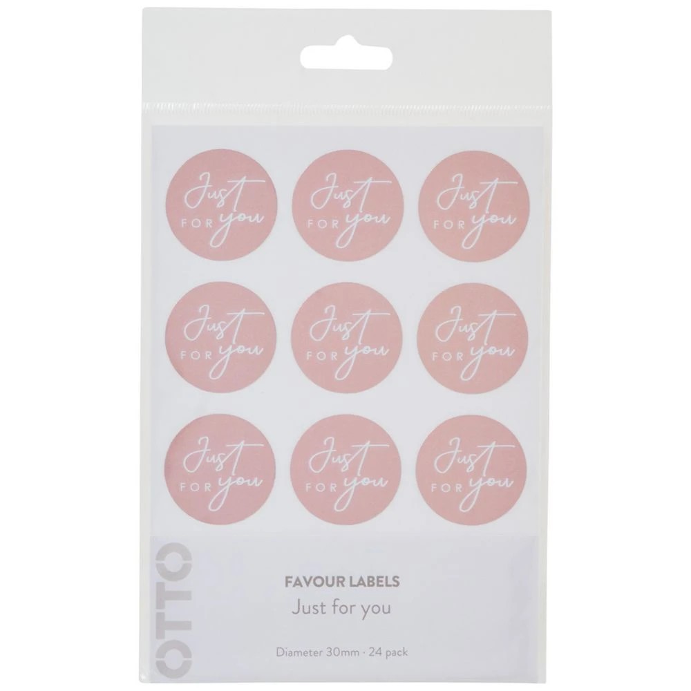 1 Otto Favours Just You Label 24 Pack Foil Rose Gold, 1 of 1