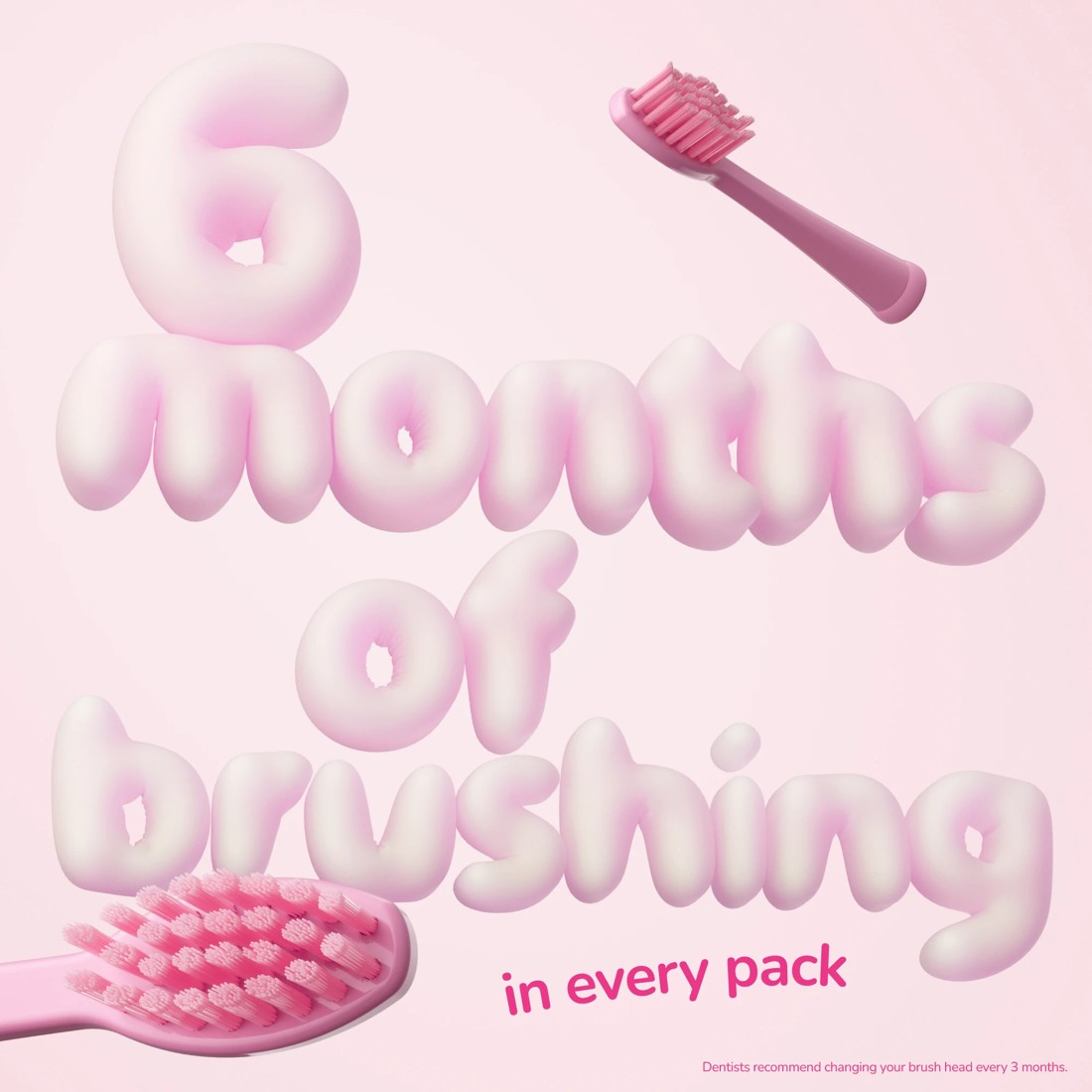 3 Original Squishmallows 2 Pack Ordo Sonic Kids Battery Brush Heads - Auggie, 3 of 5