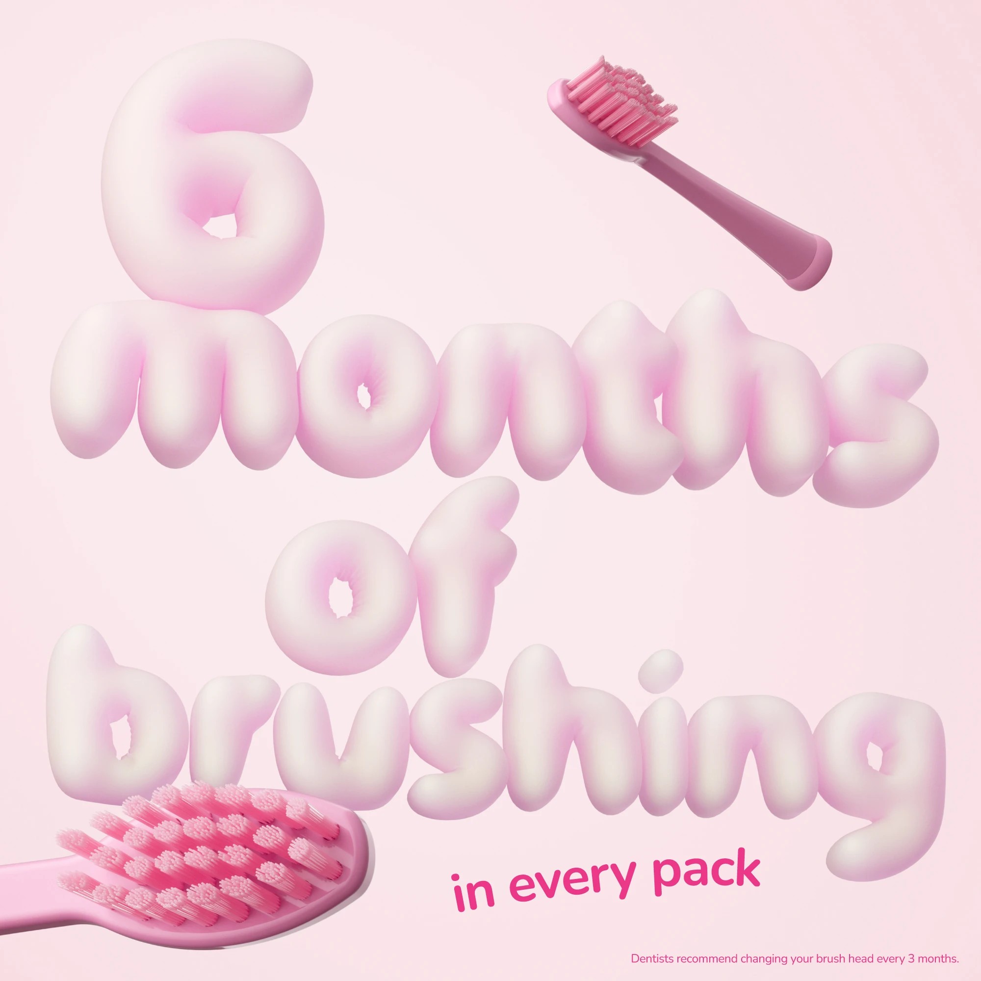 3 Original Squishmallows 2 Pack Ordo Sonic Kids Battery Brush Heads - Auggie, 3 of 5