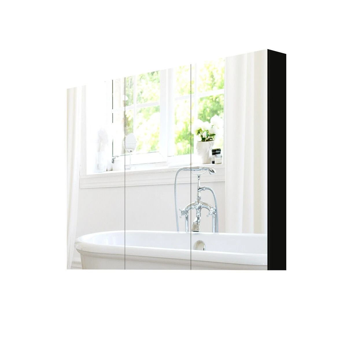 1 LUXSUITE Bathroom Mirror Cabinet Vanity Medicine Shaving Storage Organiser Wall Cupboard Bath Toilet Shower Shelves, 1 of 8