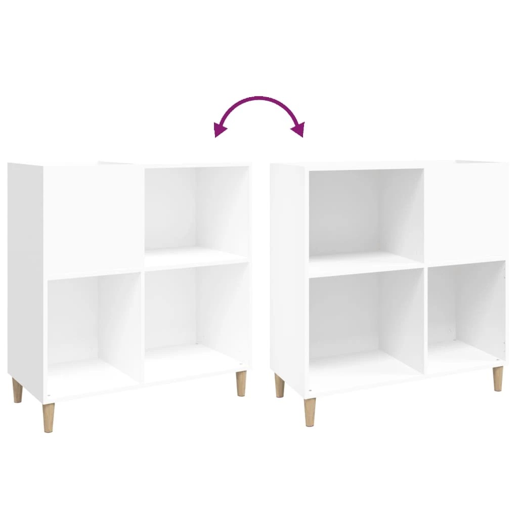 7 vidaXL Record Cabinet with Ample Storage Ample Storage - White, 7 of 10