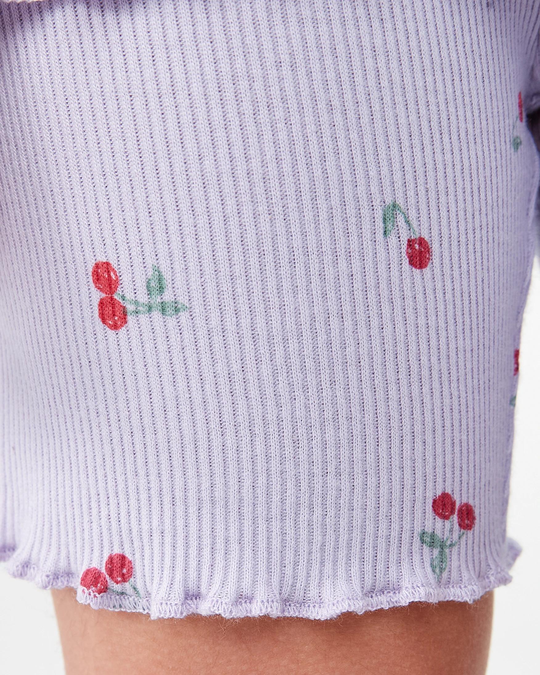 4 Printed Rib Bike Shorts Pur Cherry, 4 of 9