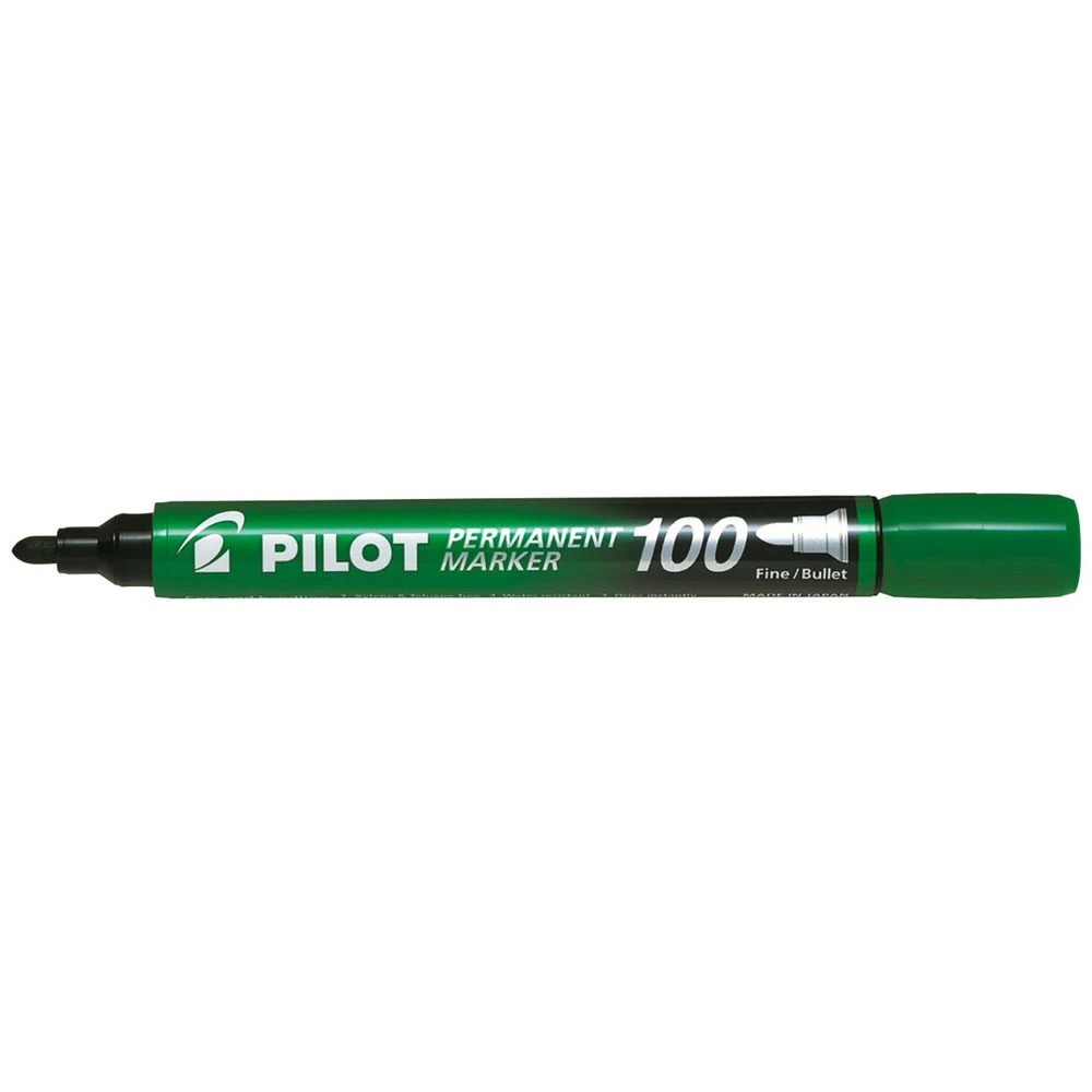 1 PILOT SCA-100 Permanent Marker Bullet 1.0mm Green, 1 of 2