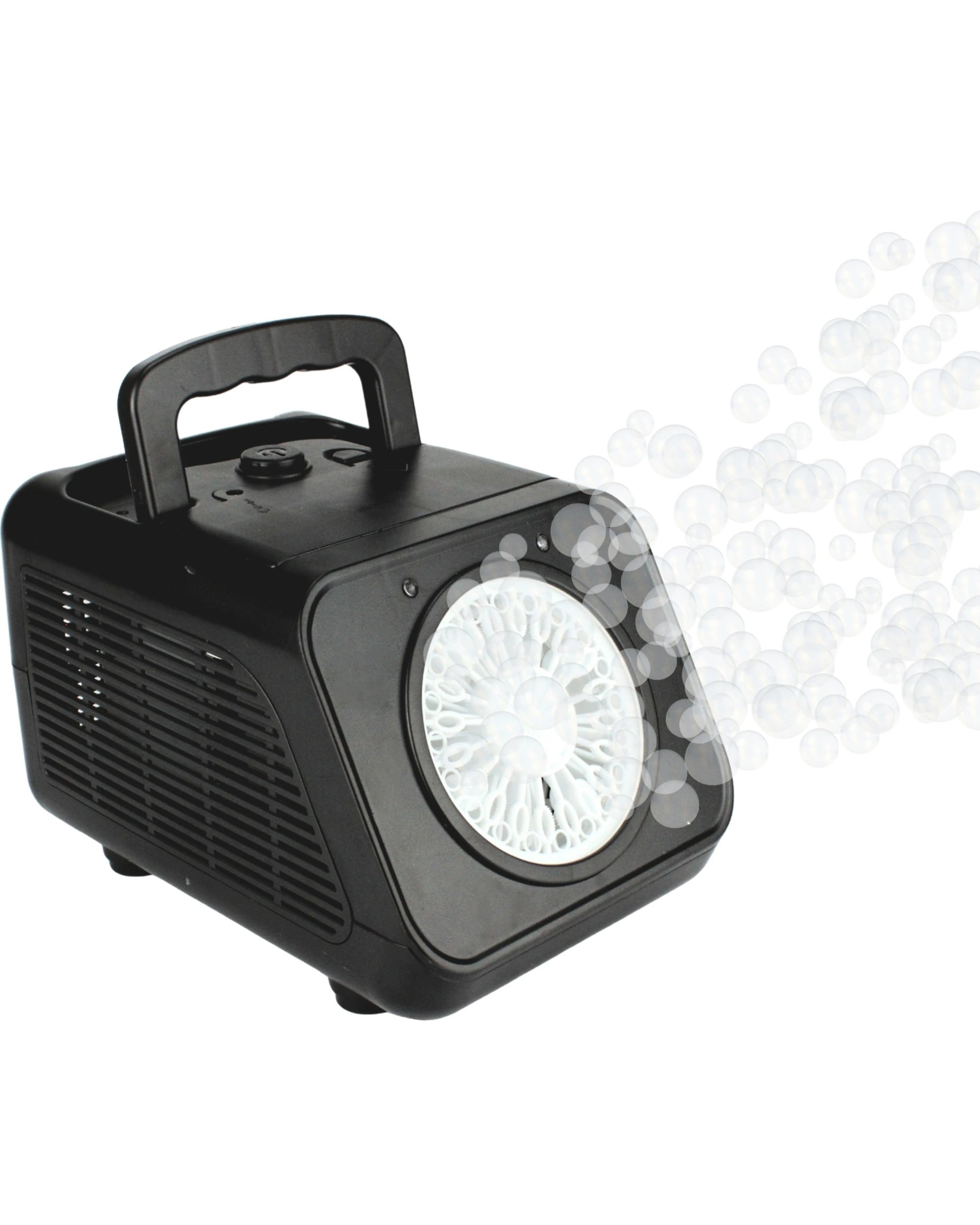1 Alpen Battery Operated Bubble Machine 20 Hole - Black, 1 of 4