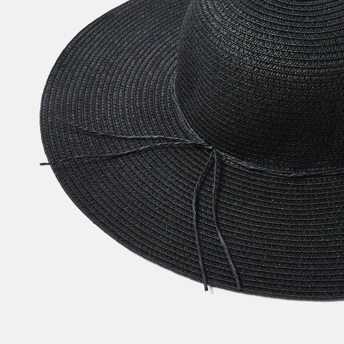 2 Basic Wide Brim Hat BLACK, 2 of 2