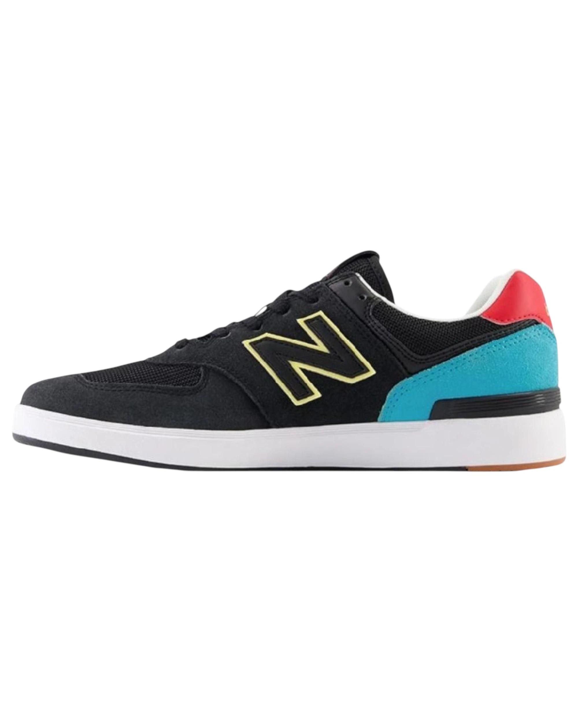 6 New Balance Mens 574 Black Athletic Casual Sneakers BLACK, 6 of 6