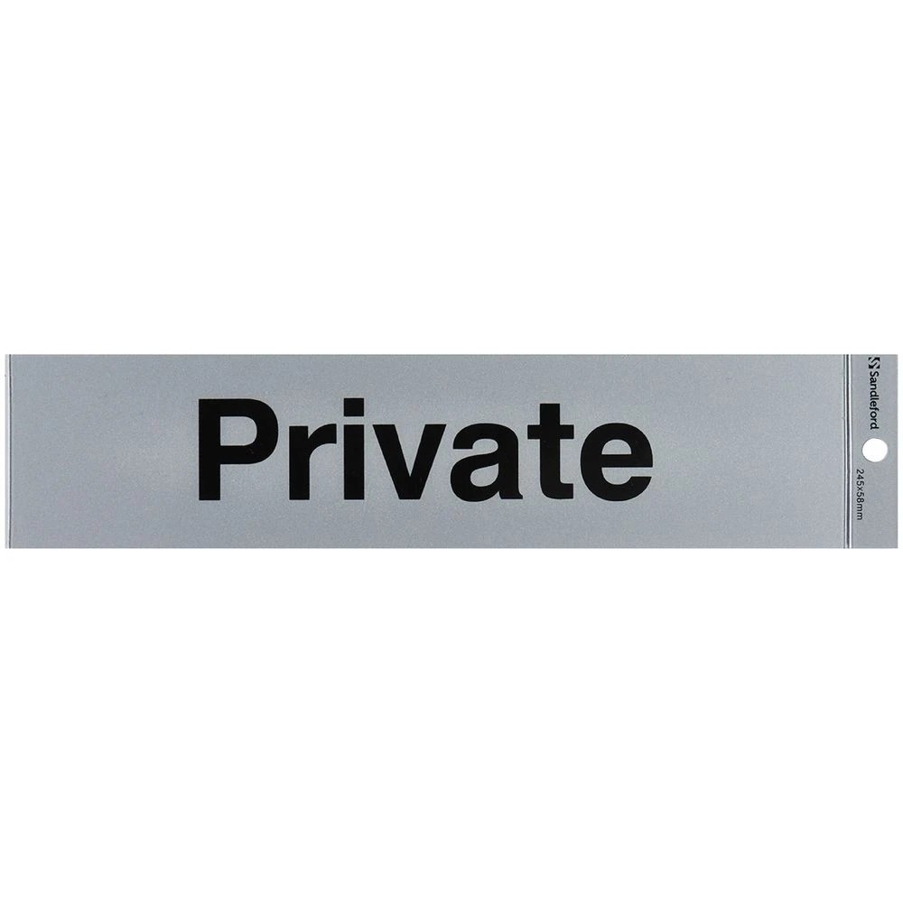 1 Sandleford Private Self Adhesive Sign 245 x 58mm, 1 of 1