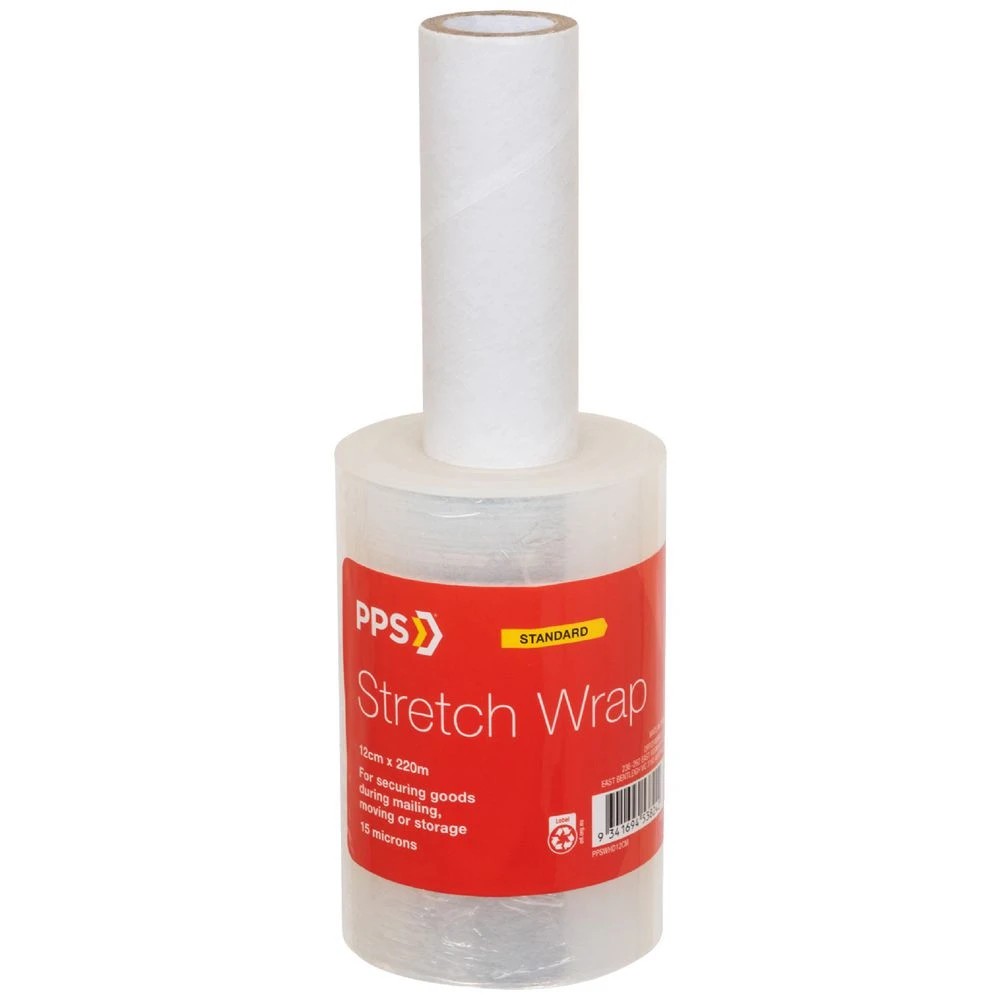 1 PPS Stretch Wrap with Disposable Handle 12cm x 220m, 1 of 2