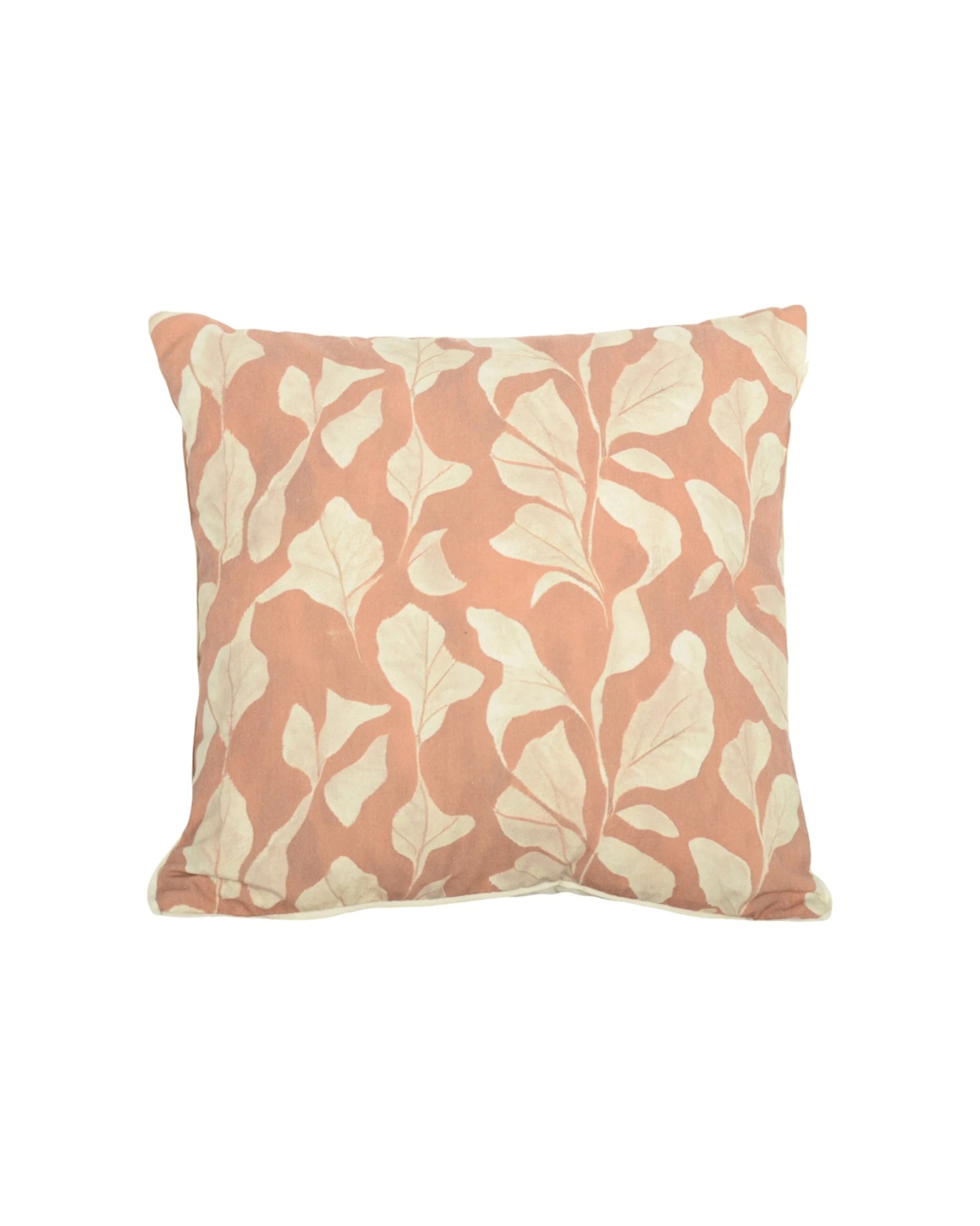 1 Urban Style Cushion Decorative Throw Pillow Terracotta Leaves 45x45cm - Orange, 1 of 6