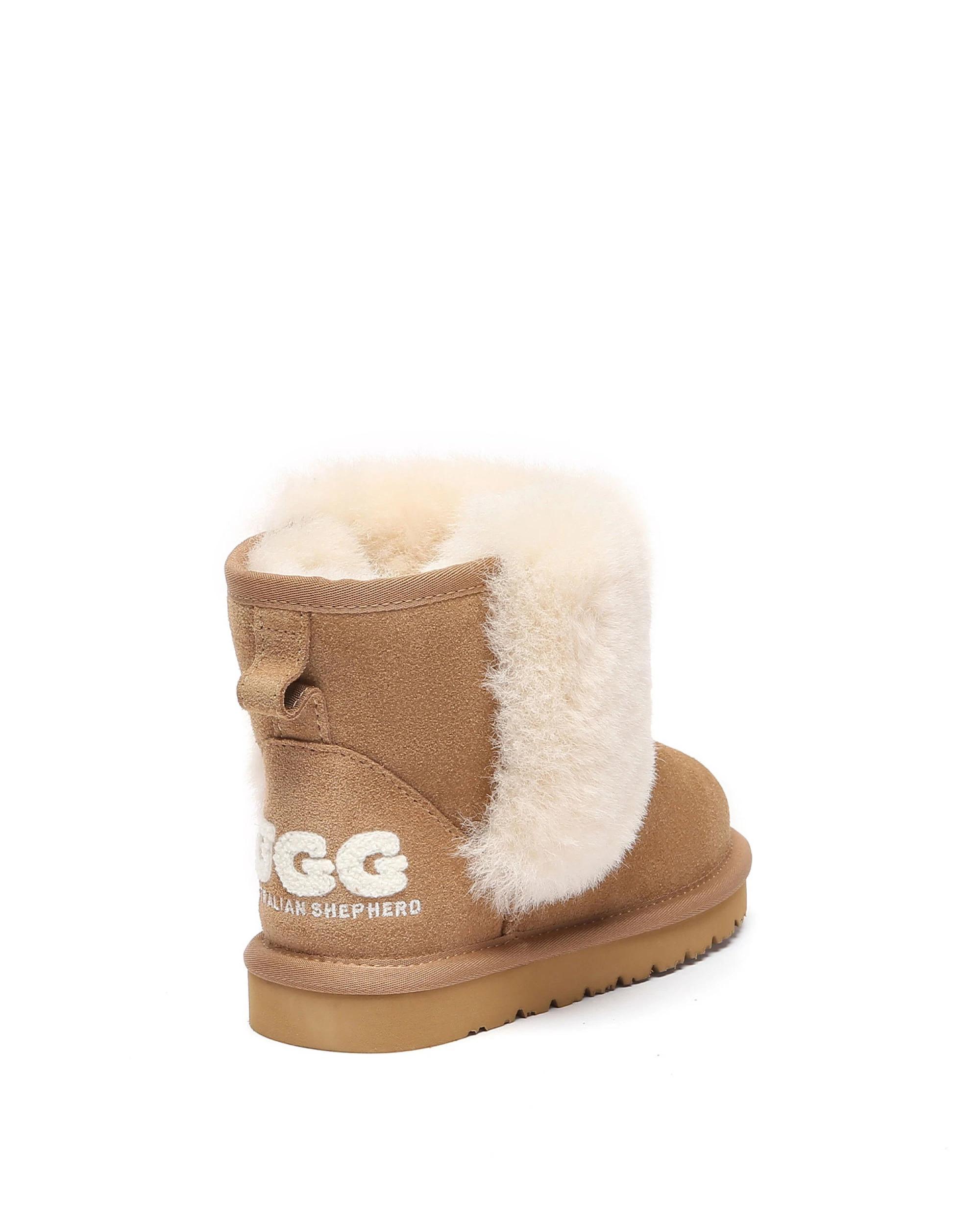 3 Australian Shepherd UGG Kids Bambi Boots CHESTNUT, 3 of 5