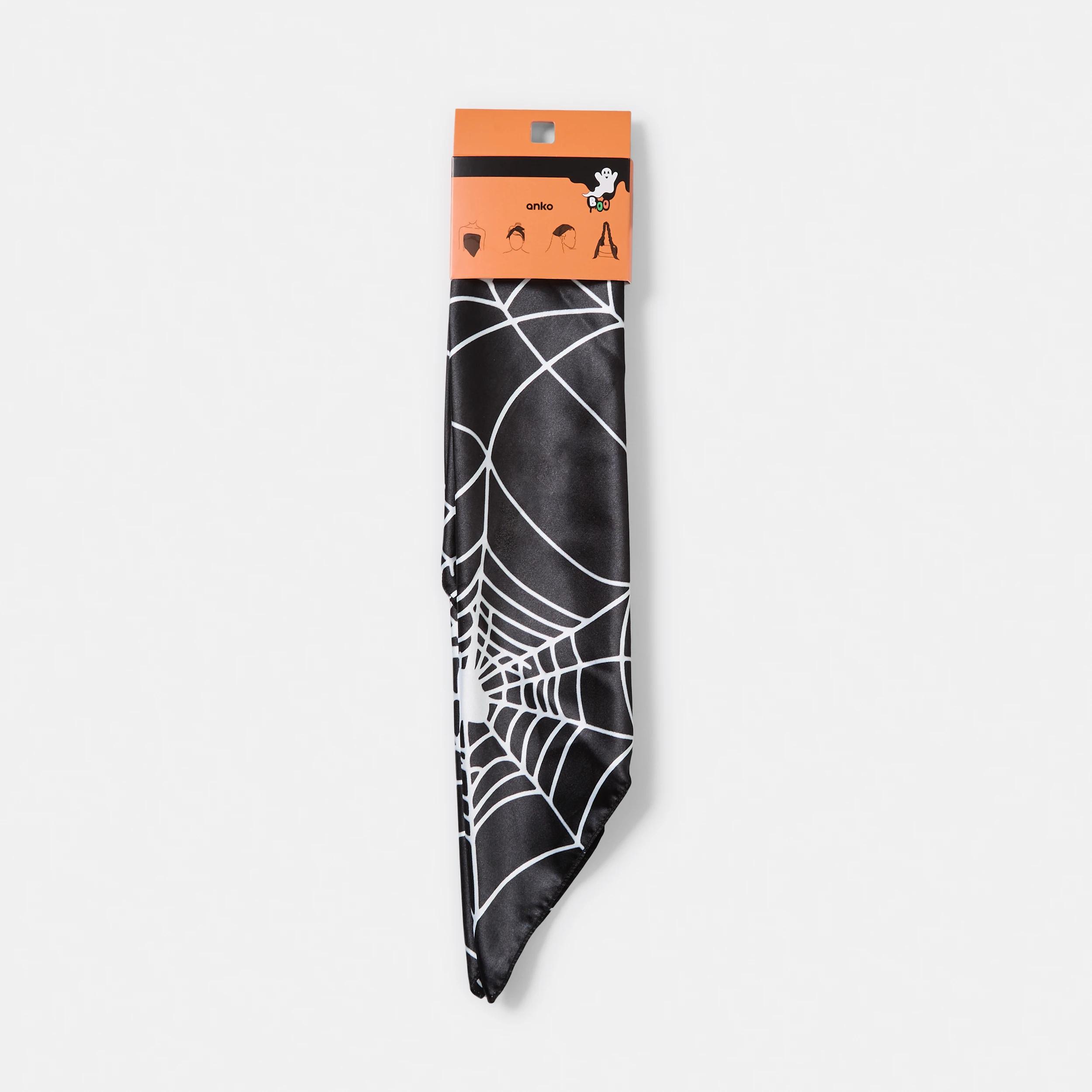 6 Spider Web Scarf - Black and White Black, 6 of 6