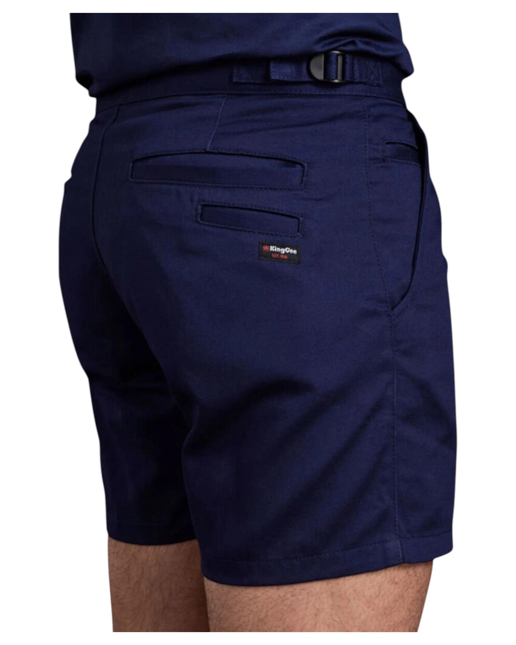 4 KingGee Mens Drill Utility Short Workwear Tradie Trade Navy NAVY, 4 of 6
