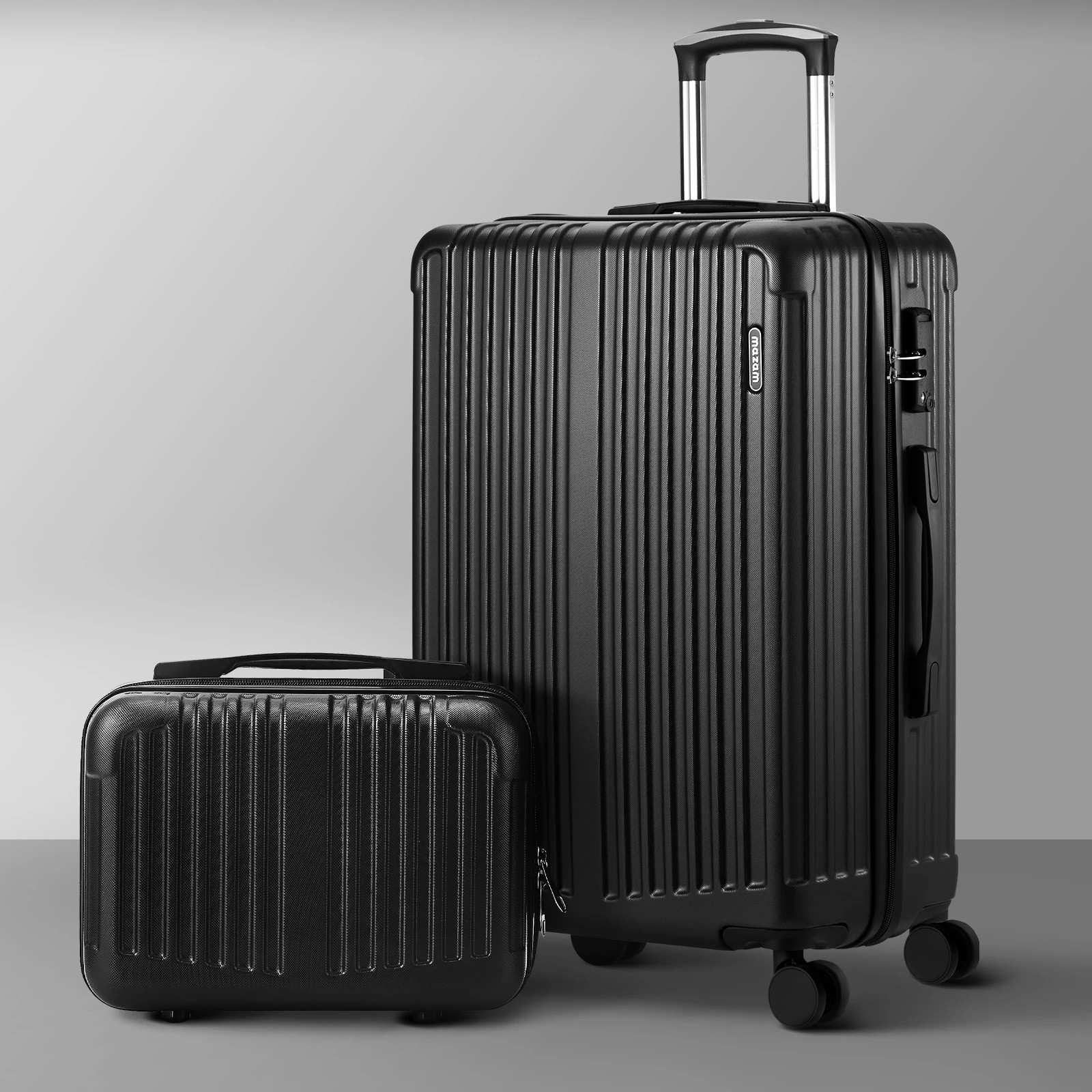 3 Mazam 2PCS Luggage Suitcase Trolley Set Travel Carry On TSA Lock Hard Case - Black, 3 of 4