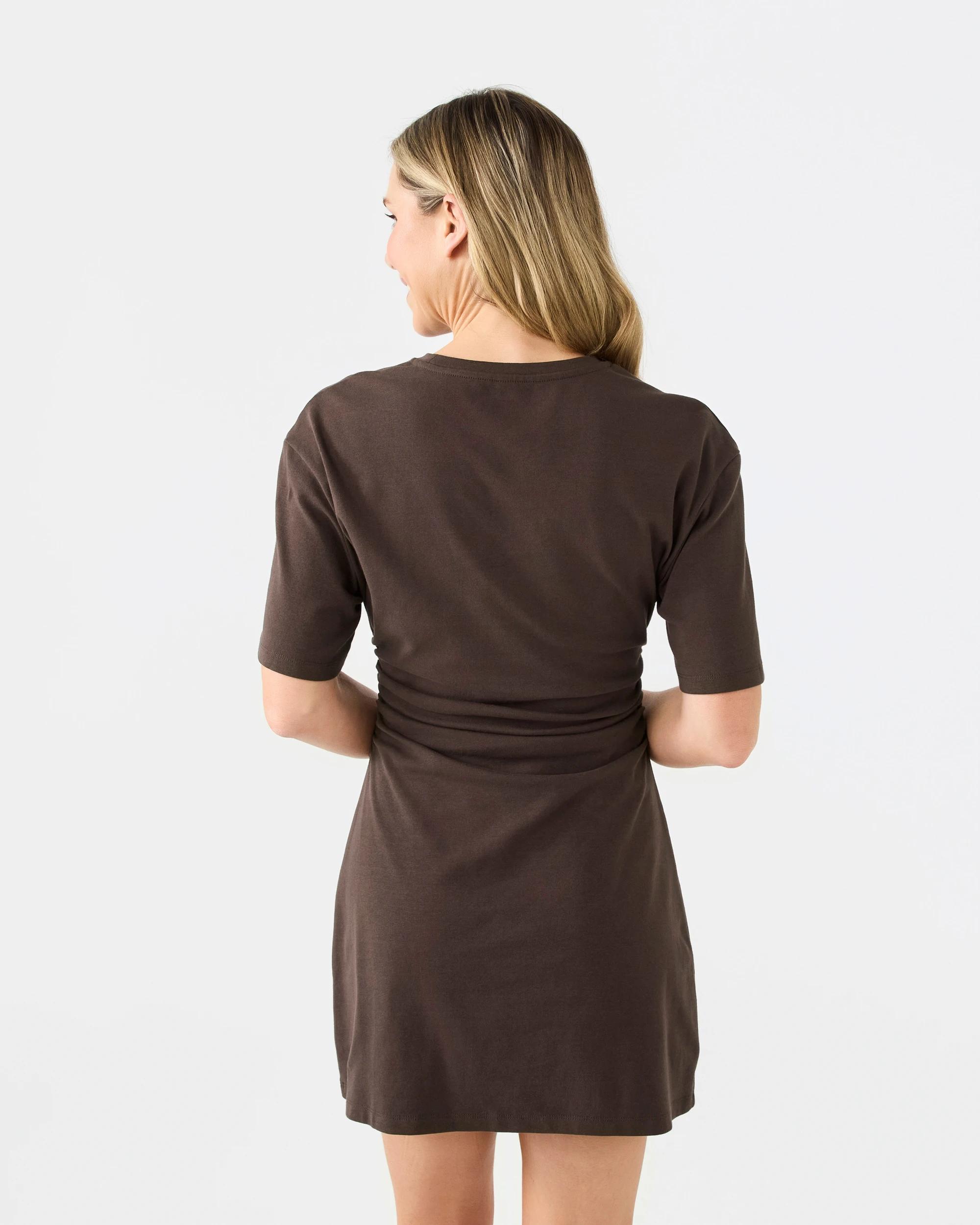 3 Short Sleeve Cinched T-shirt Mini Dress Cbean, 3 of 7