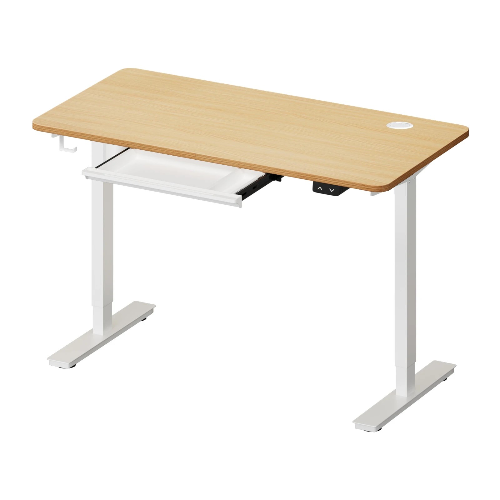 1 Oikiture 140cm Electric Standing Desk With Drawer Height Adjustable
 - Multi, 1 of 4