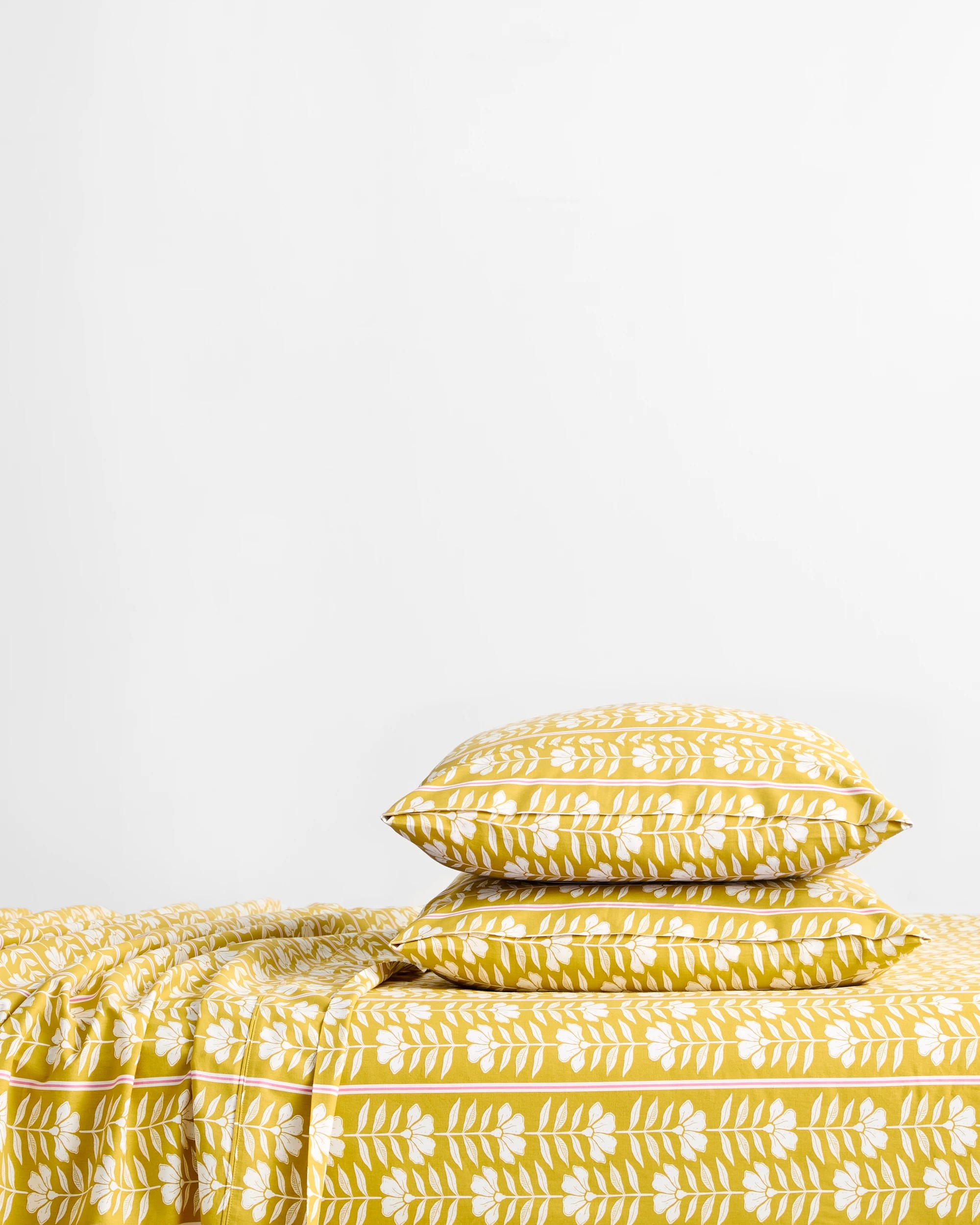 1 Target Botanica Printed Australian Cotton Sheet Set - King Bed - Yellow, 1 of 3