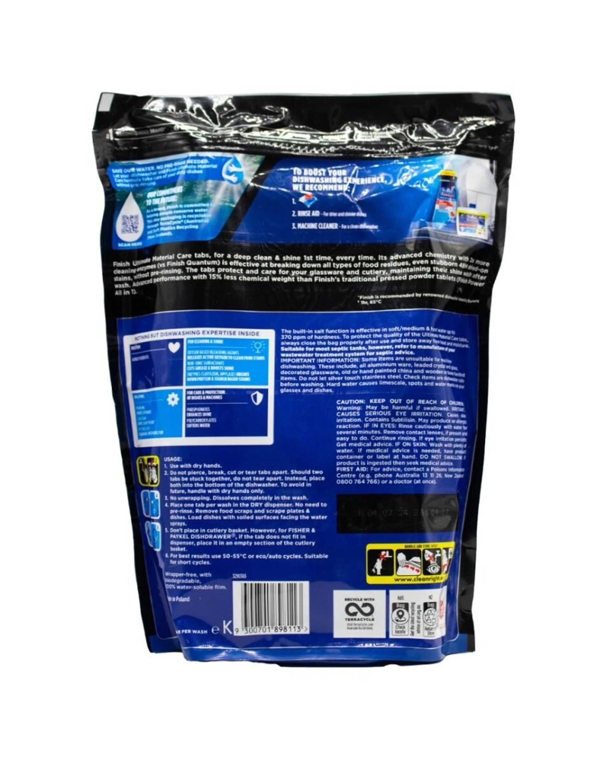 3 Finish Dishwasher Tablets Powerball Ultimate AllIn1 70 Pack Deep Clean, 3 of 3