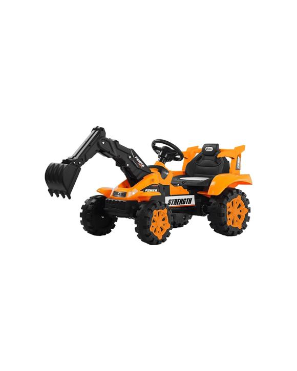 Lenoxx 6v Electric Ride On Excavator Outdoor Toy Kids Orange 4 Years Plus - Safe Fun Outdoors - Orange