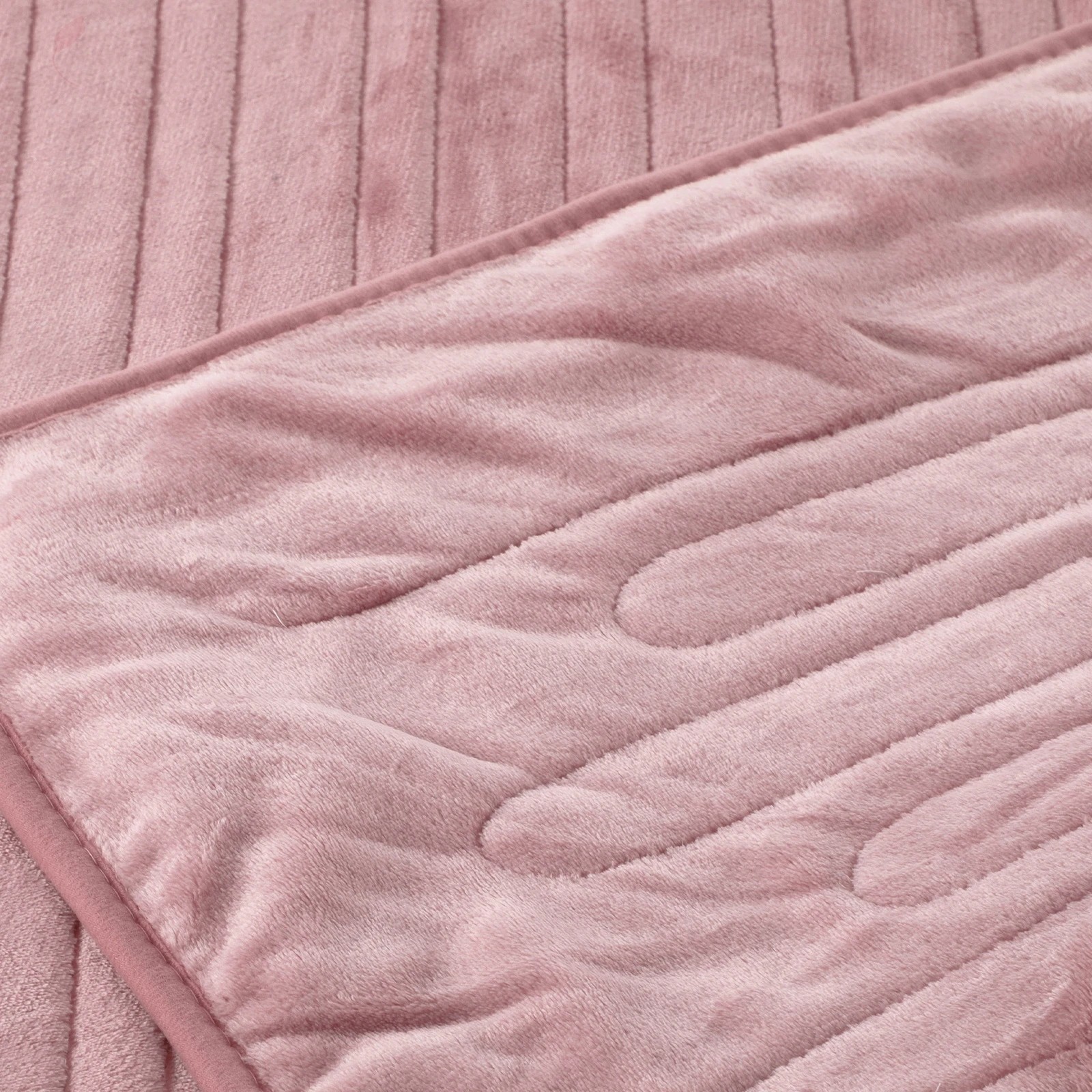 10 Bedra Bedding Washable Electric Heated Throw Rug Flannel Snuggle Blanket Winter - Single Bed - Pink, 10 of 10