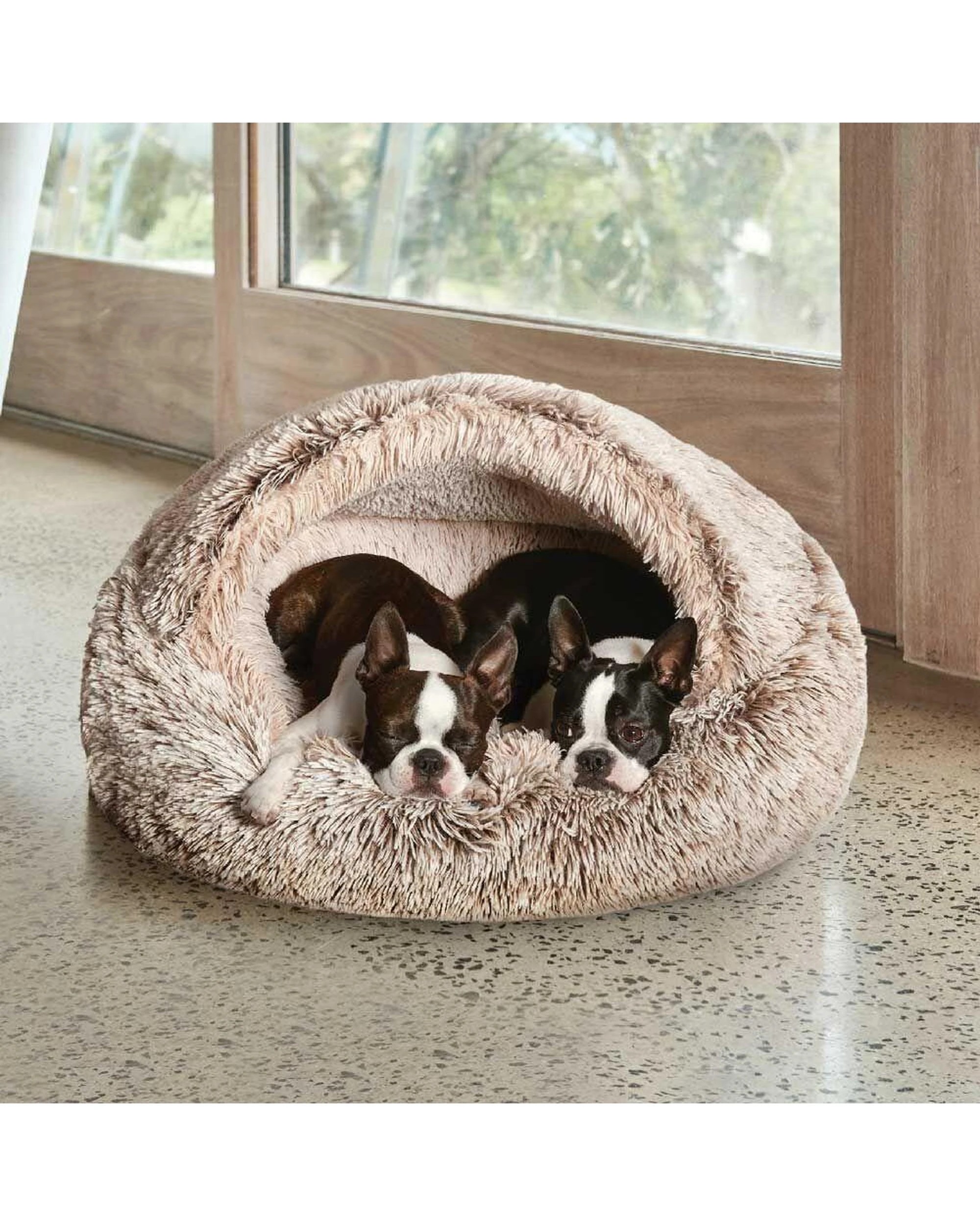 4 Snooza Calming Hoodie Cuddler Cave Style Pet Dog Bed Mink Medium, 4 of 5