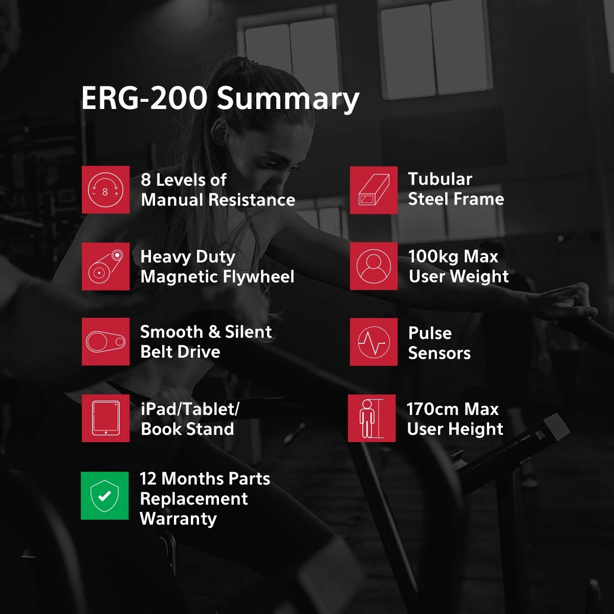 3 LSG Fitness ERG-200 Exercise Bike - Black, 3 of 10