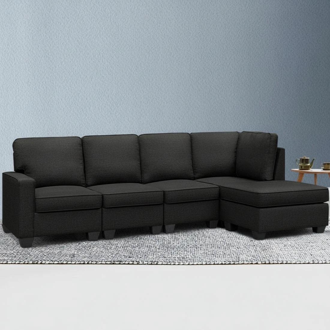 8 Artiss Modular Sofa Chaise Set 5-seater - Grey, 8 of 8