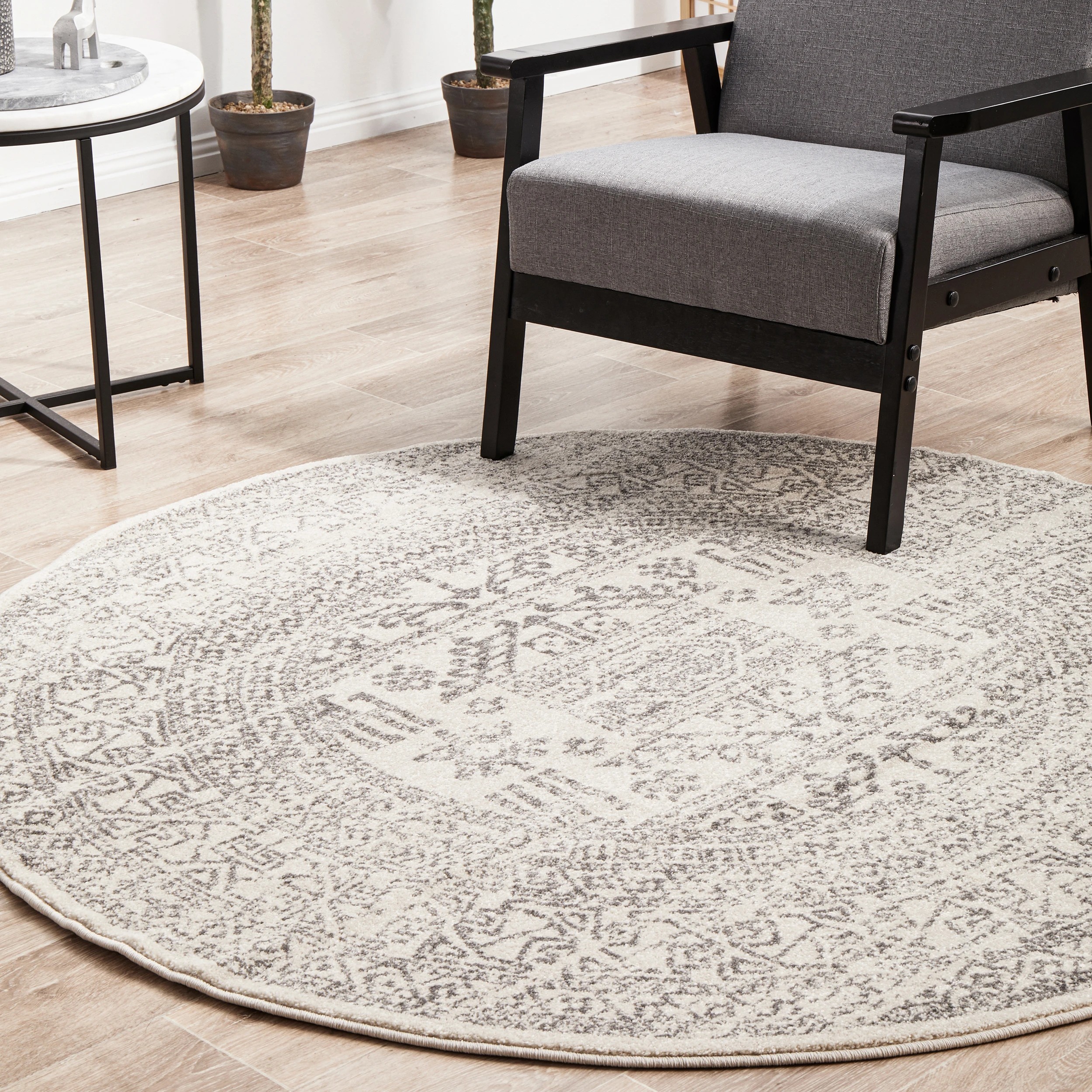 2 Common Ground Rugs Lustre Addison 150x150cm - Small Round Rug - Natural, 2 of 8