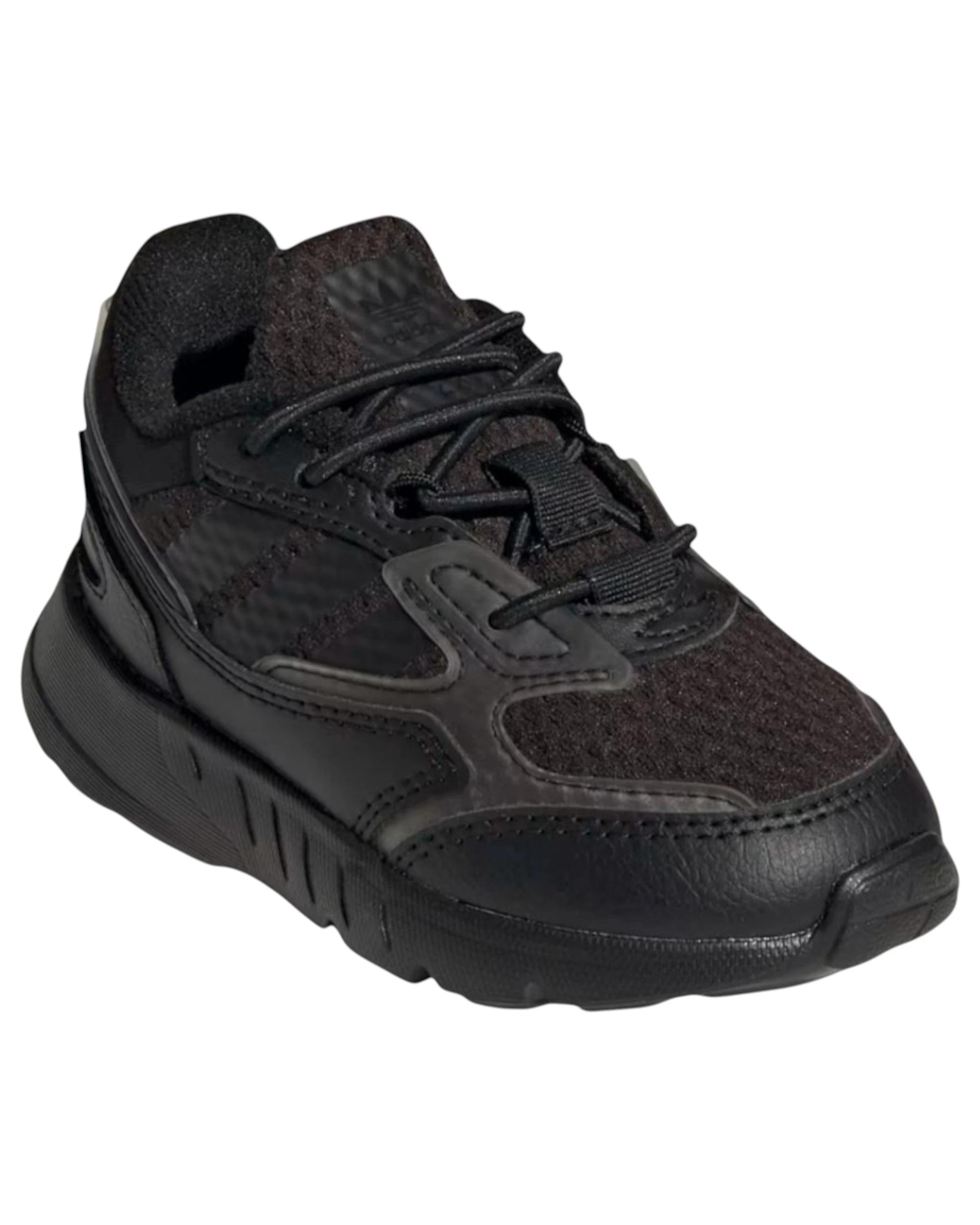 2 Adidas Originals Kids ZX 1K 2.0 Toddler Unisex Black Athletic Shoes BLACK, 2 of 4