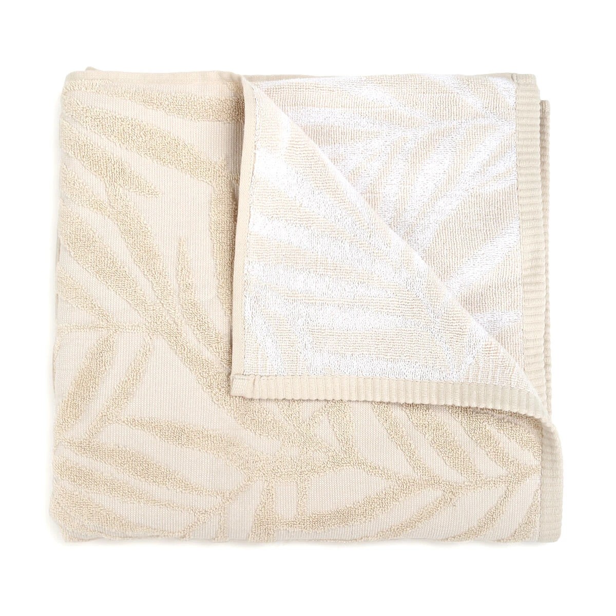 1 Cotton Leaf Bath Towel - Natural, 1 of 5