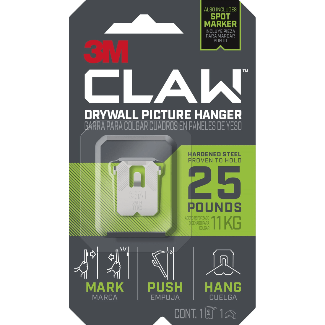1 3M Claw Drywall Picture Hanger, 1 of 3