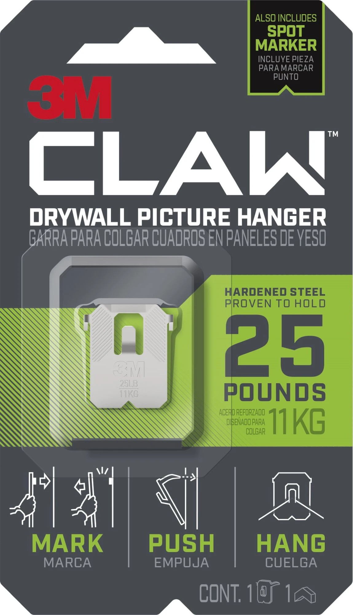 1 3M Claw Drywall Picture Hanger, 1 of 3