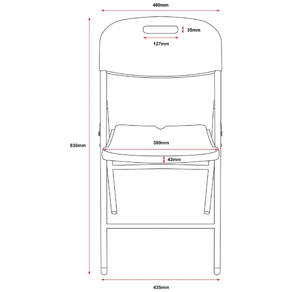 5 J.Burrows Outdoor Folding Chair White Visitor Chairs and Stools, 5 of 7