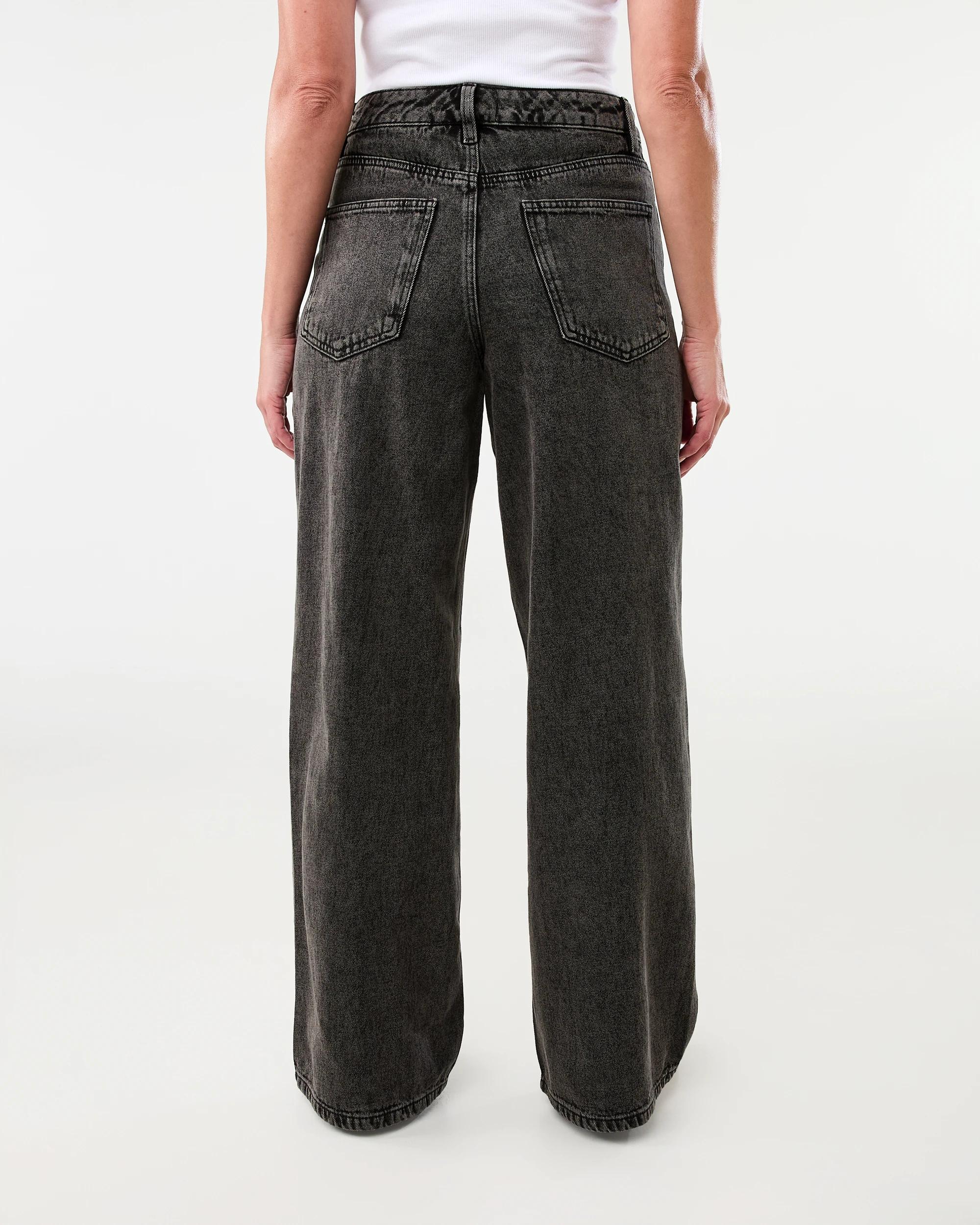 4 Wide Leg Jeans Black Wash, 4 of 8