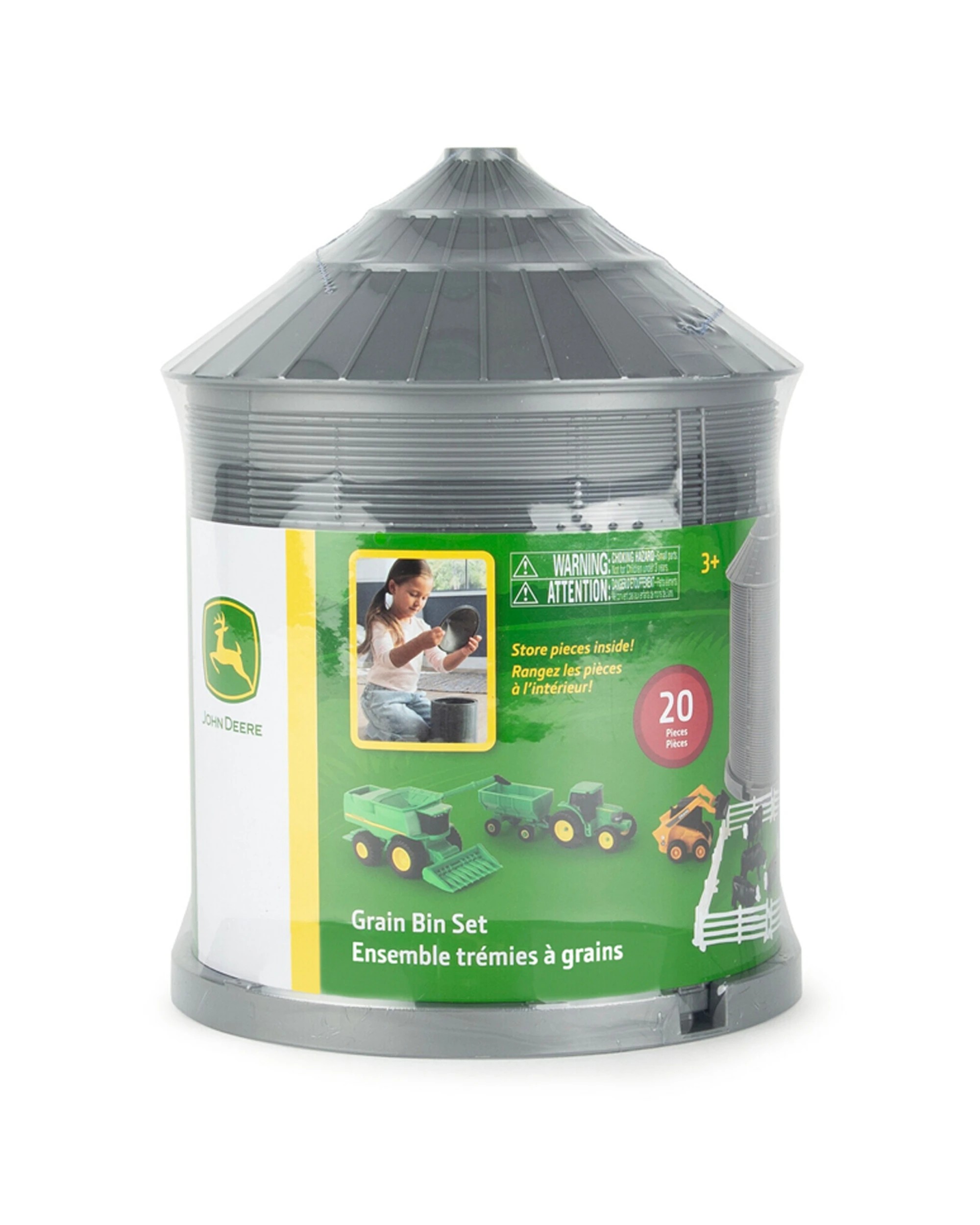 1 John Deere 20pc Farm Playset With Grain Bin 1 64 Scale Kids Toy 3 Years Plus - Green, 1 of 5