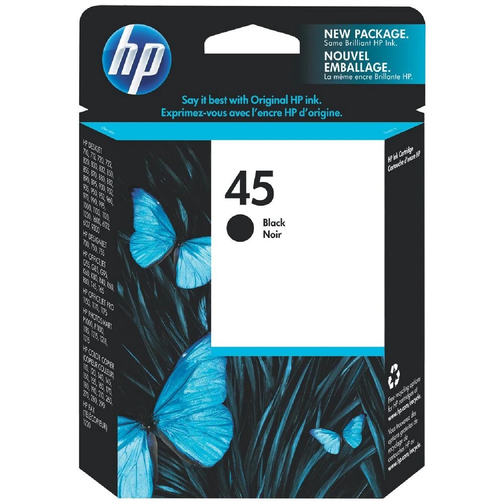 1 HP 45 Ink Cartridge Black, 1 of 6