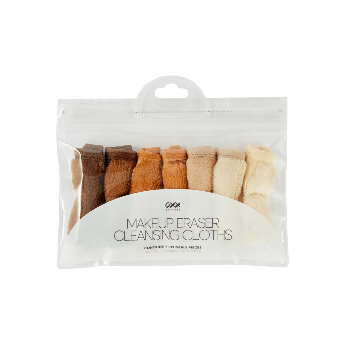 1 OXX Skincare 7 Pack Makeup Eraser Cleansing Cloths - Brown, 1 of 6