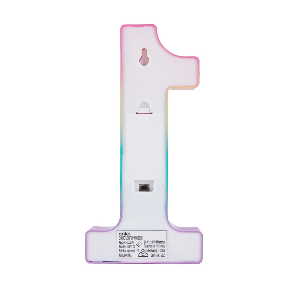 3 Ombre Light Up Number - 1, 3 of 5